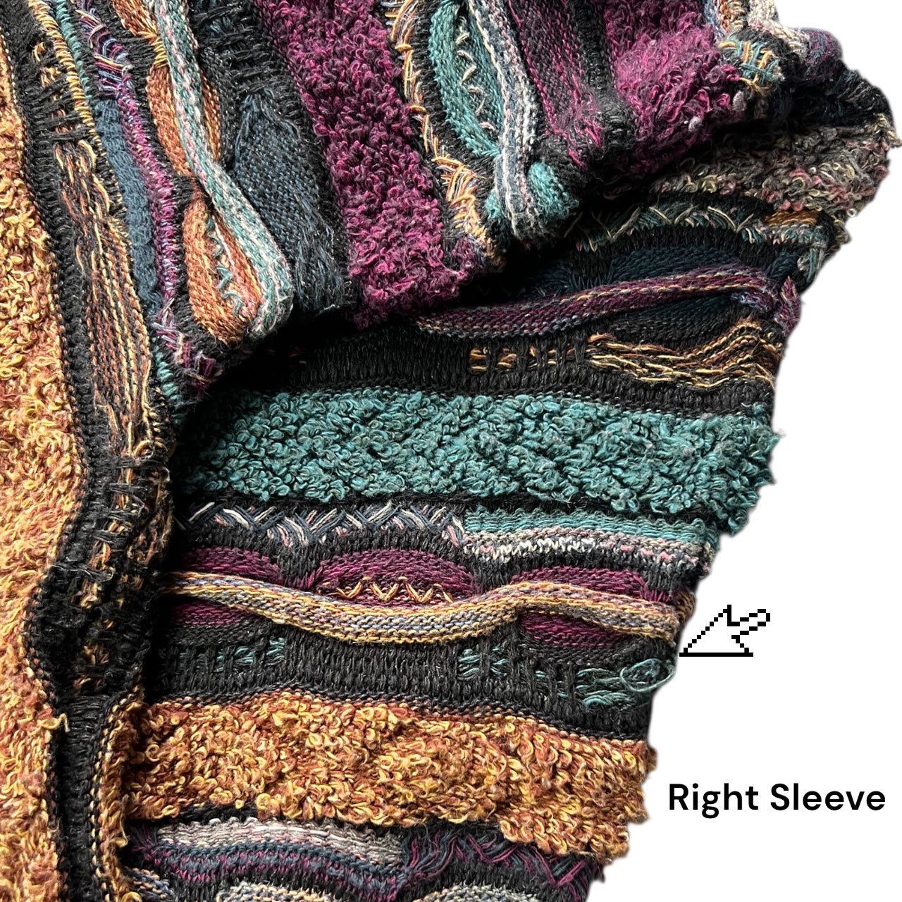 90s Florence Tricot 3D Knit Coogi Style Multicolor Pullover Sweater Men’s XL