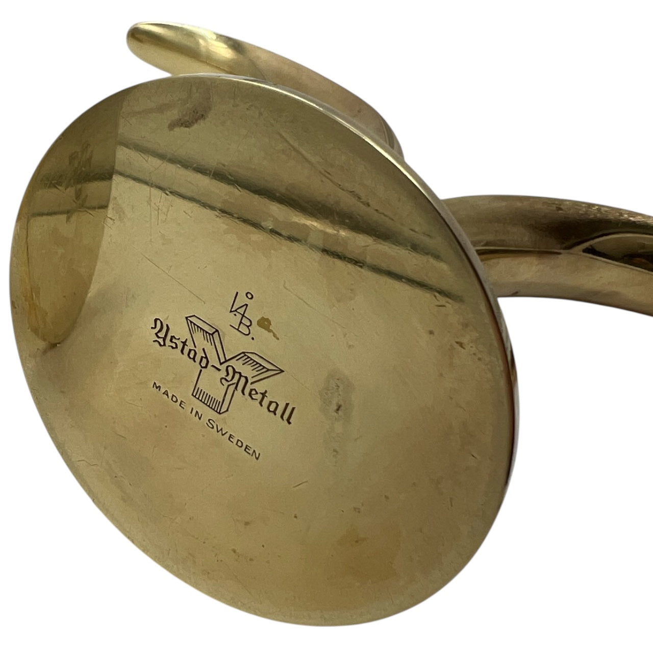 Vintage Mid Century Ystad Metal Brass Lily Candle Holders Made in Sweden Signed