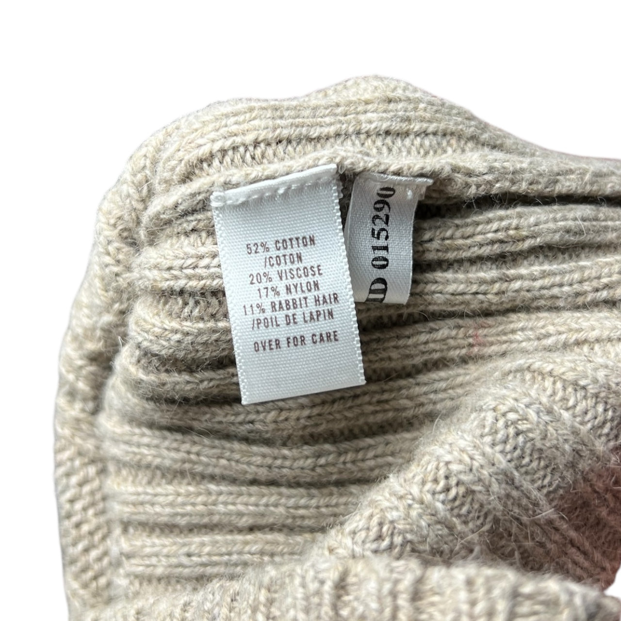 Y2K Abercrombie & Fitch Biege Cable Knit Longsleeve Sweater Deep V-Neck Women’s Small