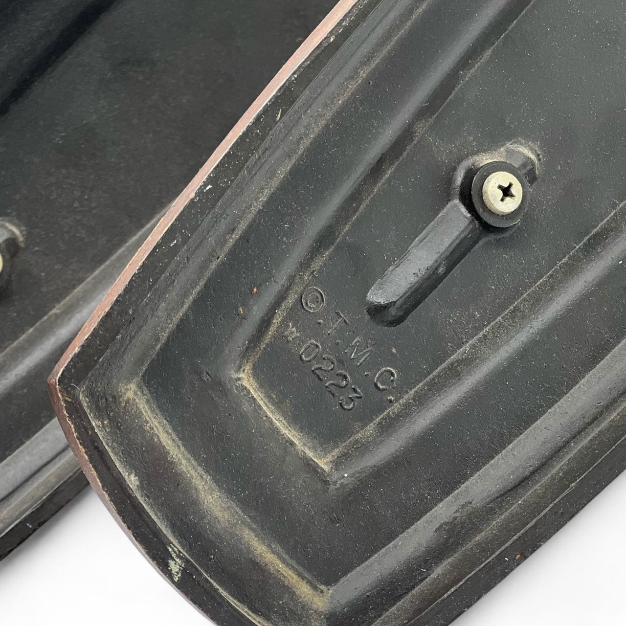 Vintage TMC Plastic Faux Wood Painted Candle Holder Sconces