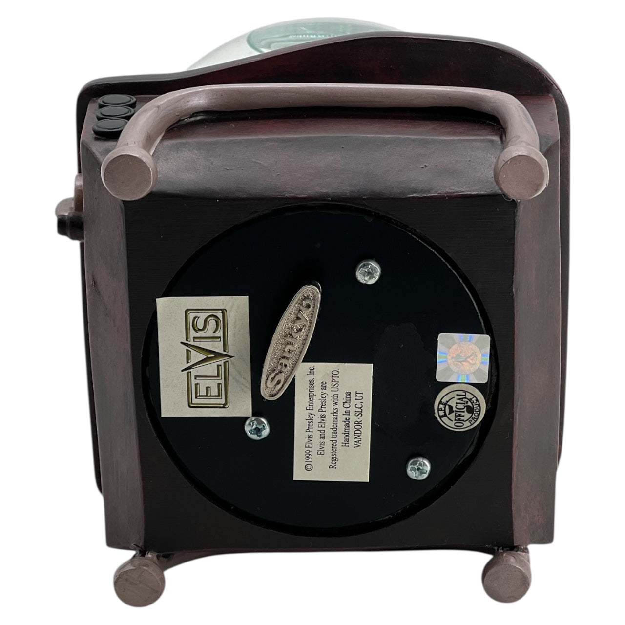 1999 Vandor Elvis Presley Musical Snowglobe All Shook Up Rotating Elvis 6”