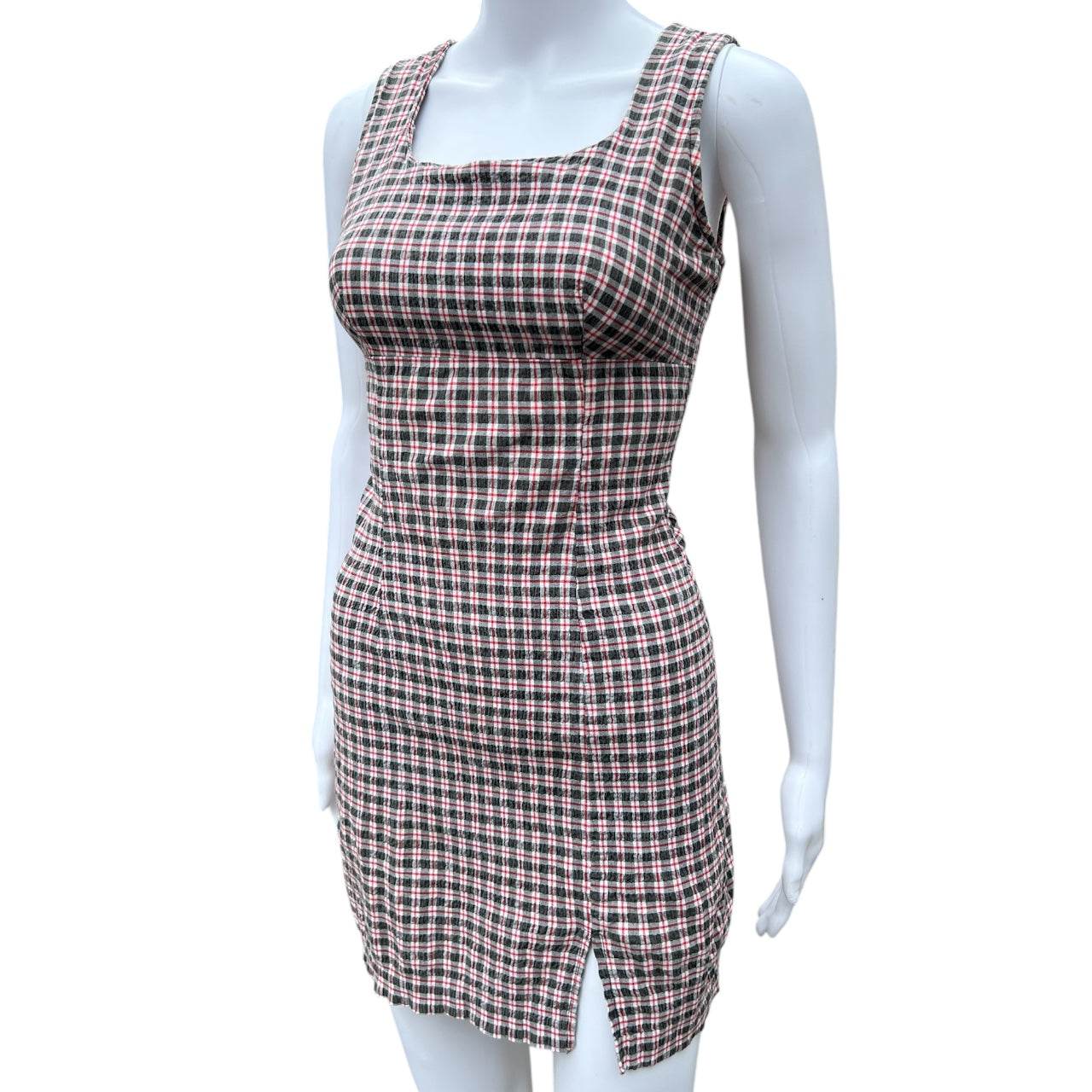 city triangles vintage dress Vintage 90s City Triangles Red Navy Gingham Mini Dress Women's 9 – Higgs Vintage