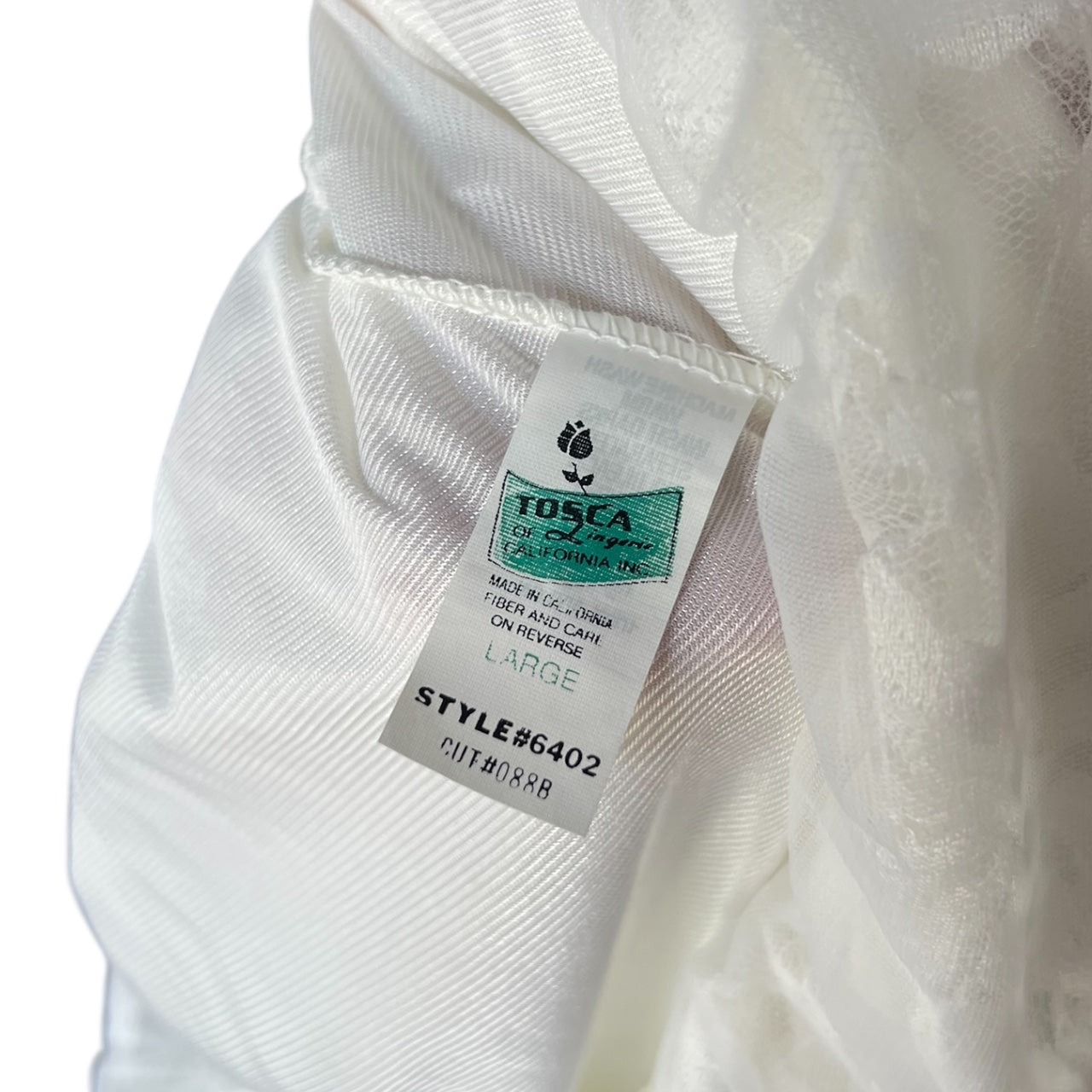 60s 70s Tosca Lingerie Chiffon Lace Bridal Peignoir Set Nightgown Boudoir Robe Large Made in USA