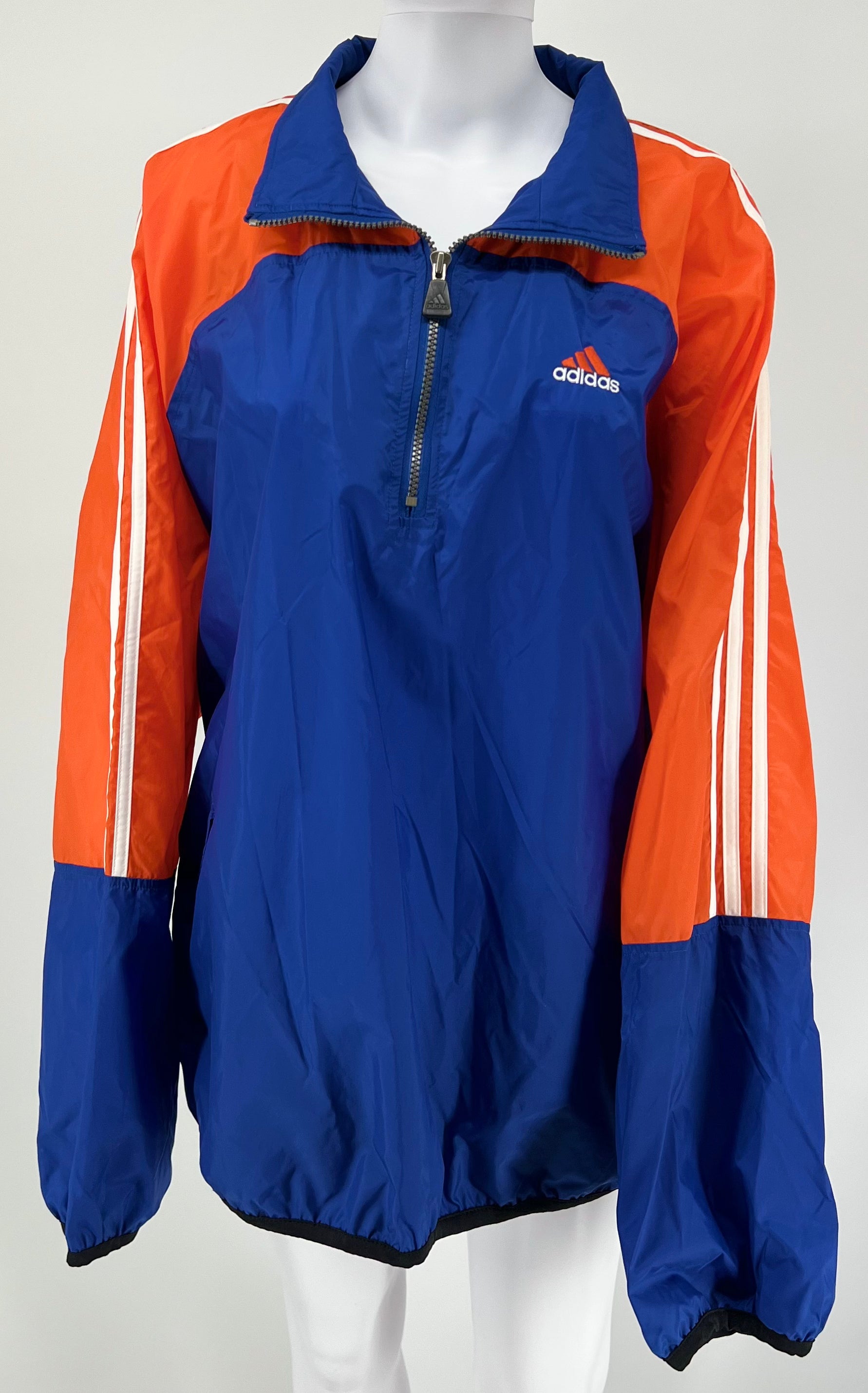 Christchurch sneeuw Verborgen Vintage 1990s Adidas Mens/Unisex Wind Breaker Hooded Jacket Orange & B –  Higgs Vintage
