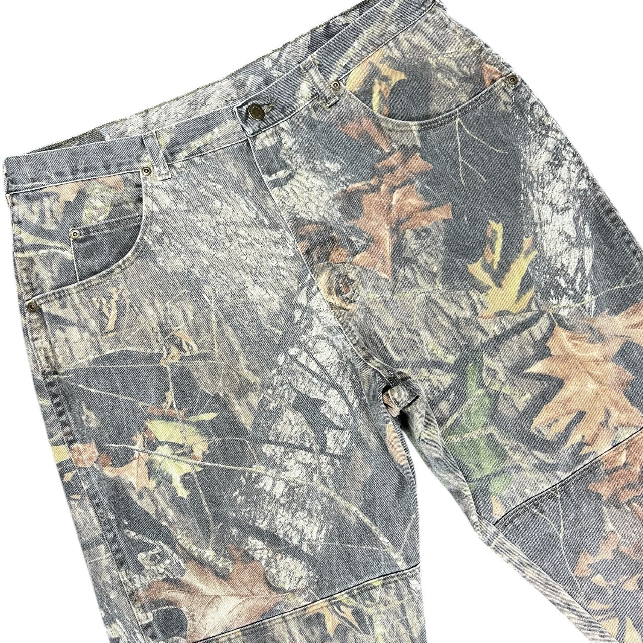 Vintage 90s Y2K Wrangler Camo Double Knee Pants Realtree Mossy Oak Mens 38x30