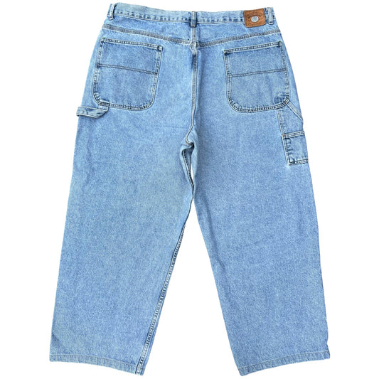 90s Y2K Tommy Hilfiger Faded Lightwash Denim Carpenter Jeans Relaxed Fit Men’s 44x32