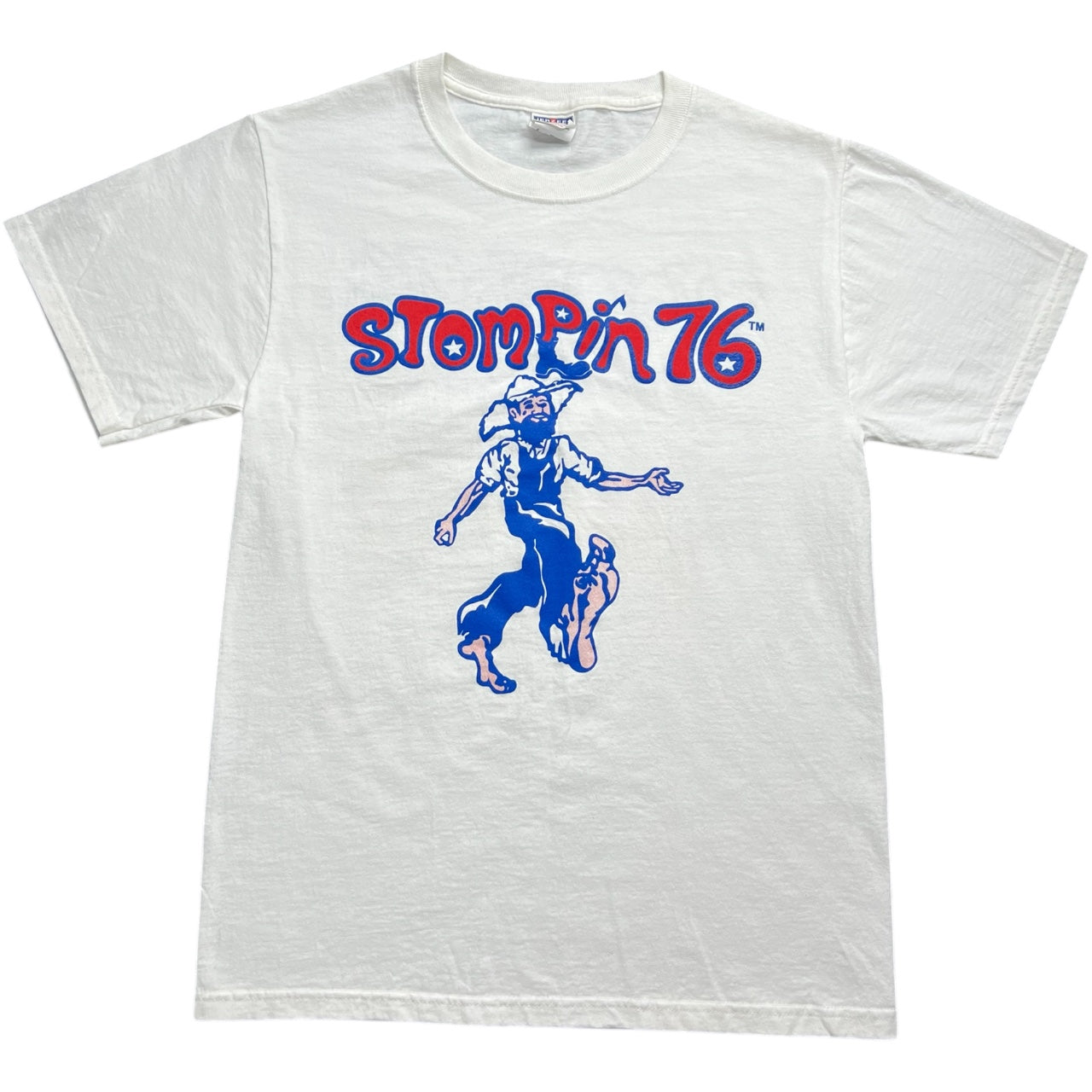 Vintage Y2K Stomping 76’ White Crewneck T Shirt Men’s Small