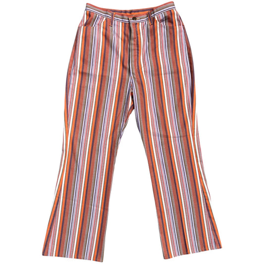 Vintage 60s 70s Multicolor Striped High Rise Bell Bottom Pants Men’s  Talon Zipper
