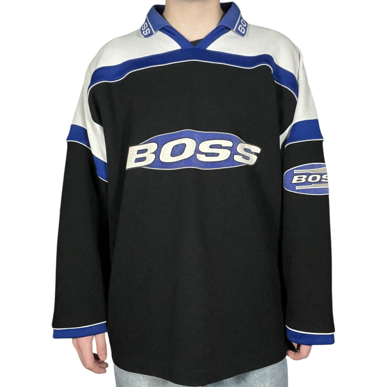 Vintage Y2K Boss Hockey Jersey Mens L