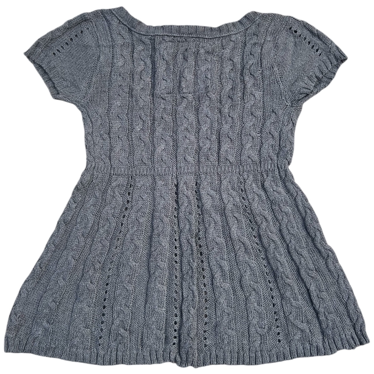Abercrombie & Fitch ベビードール　babydoll Y2K Y2K Abercrombie & Fitch Gray Knit Babydoll Top Short Sleeve
