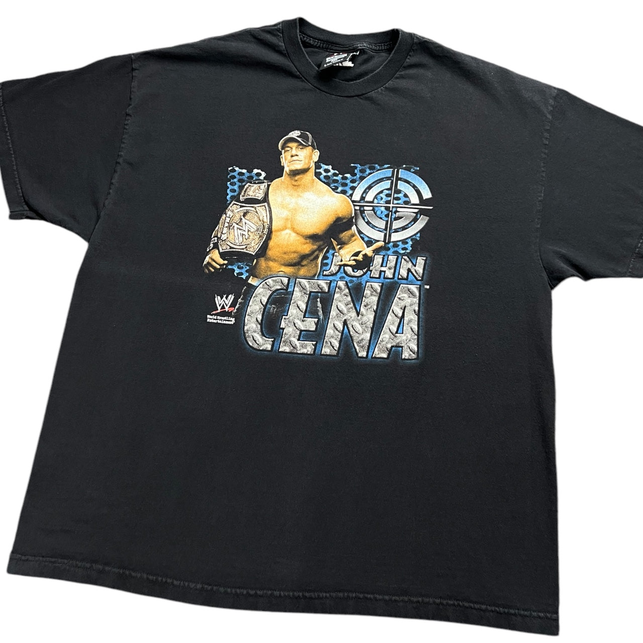 2007 John Cena Fifth Sun USA WWE Hybrid Champ Black Crewneck T-Shirt Men’s 2XL