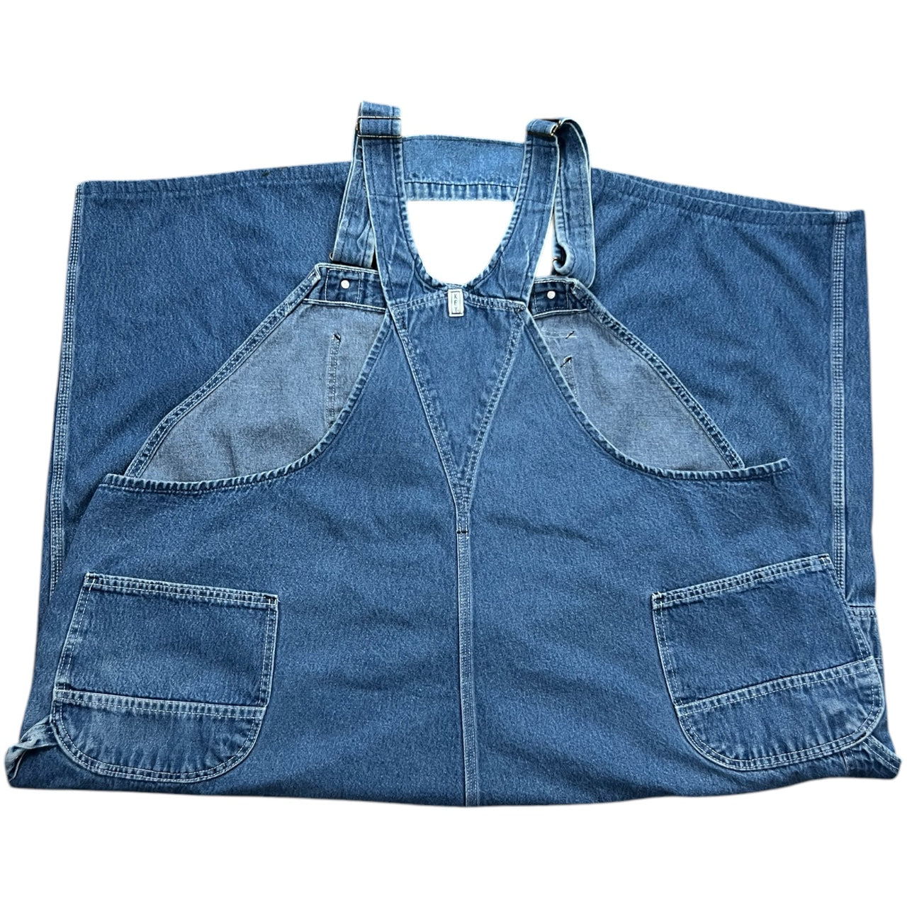 Vintage Key Imperial Blue Denim Bib Carpenter Overalls 60X30