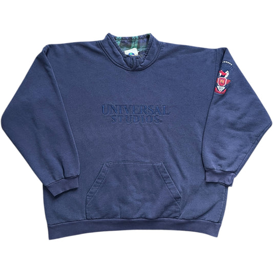 Vintage Universal Studios Navy Blue Embroidered Sweatshirt Mens Large