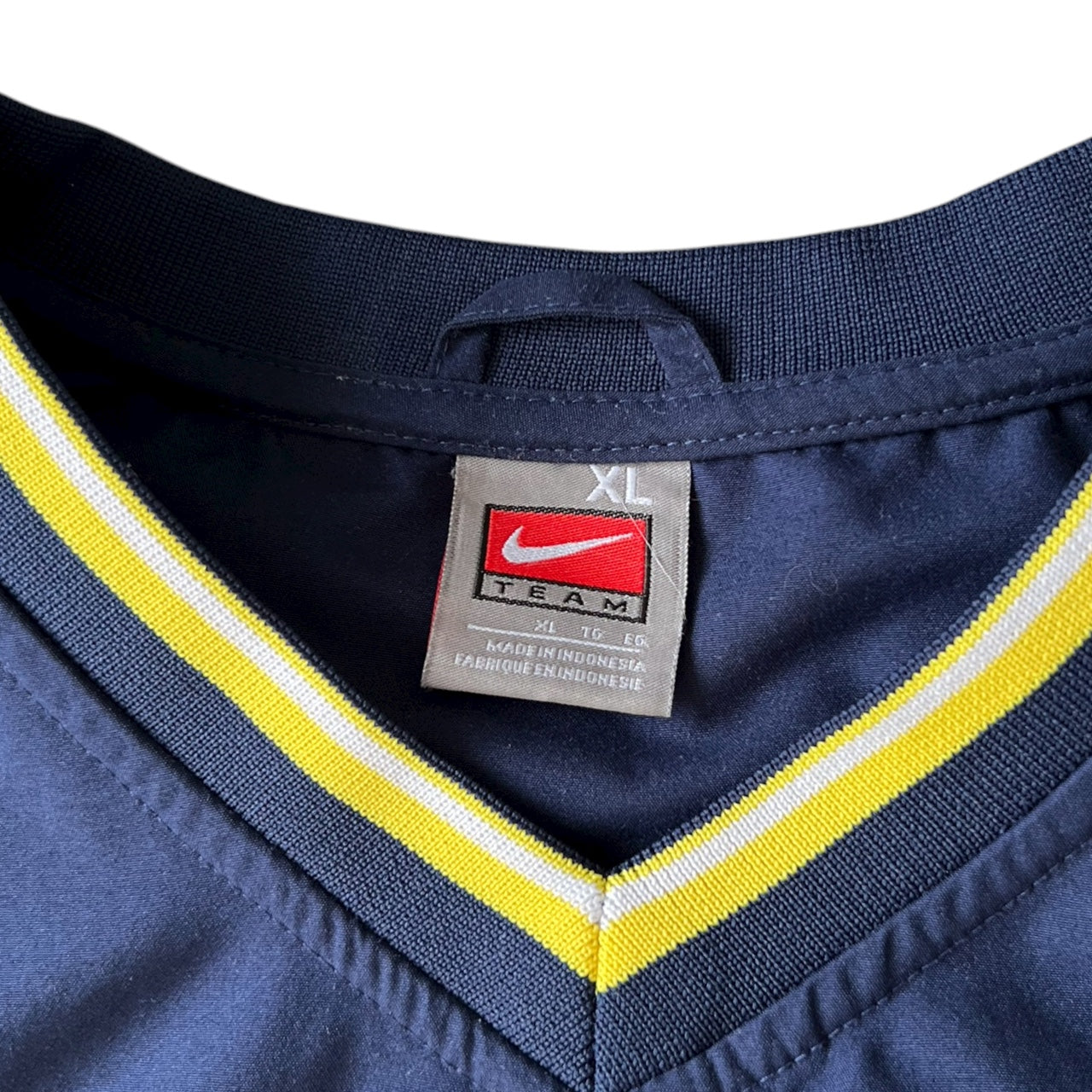 Y2K Nike Teams University of Michigan Wolverines Pullover Windbreaker Center Swoosh Men’s XL Side Zipper