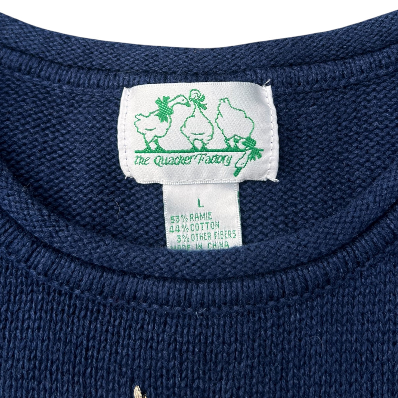 90s Quacker Factory 3D Knit Halloween Ugly Sweater Black Cat Pumpkin Jack-O-Lantern Women’s Large