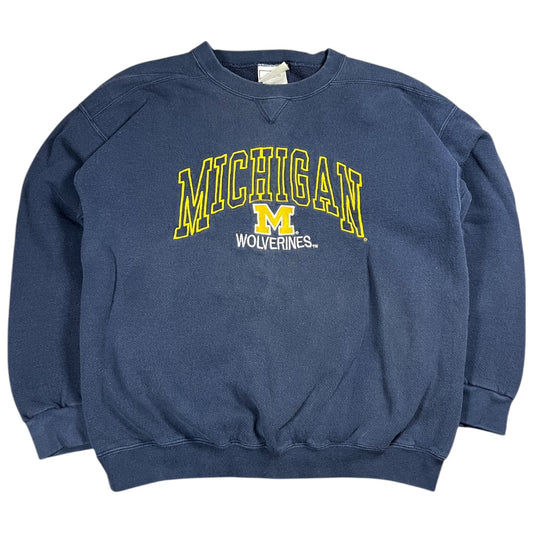 90s Y2K Puma University of Michigan Wolverines Embrodiered Crewneck Sweatshirt Men’s XL