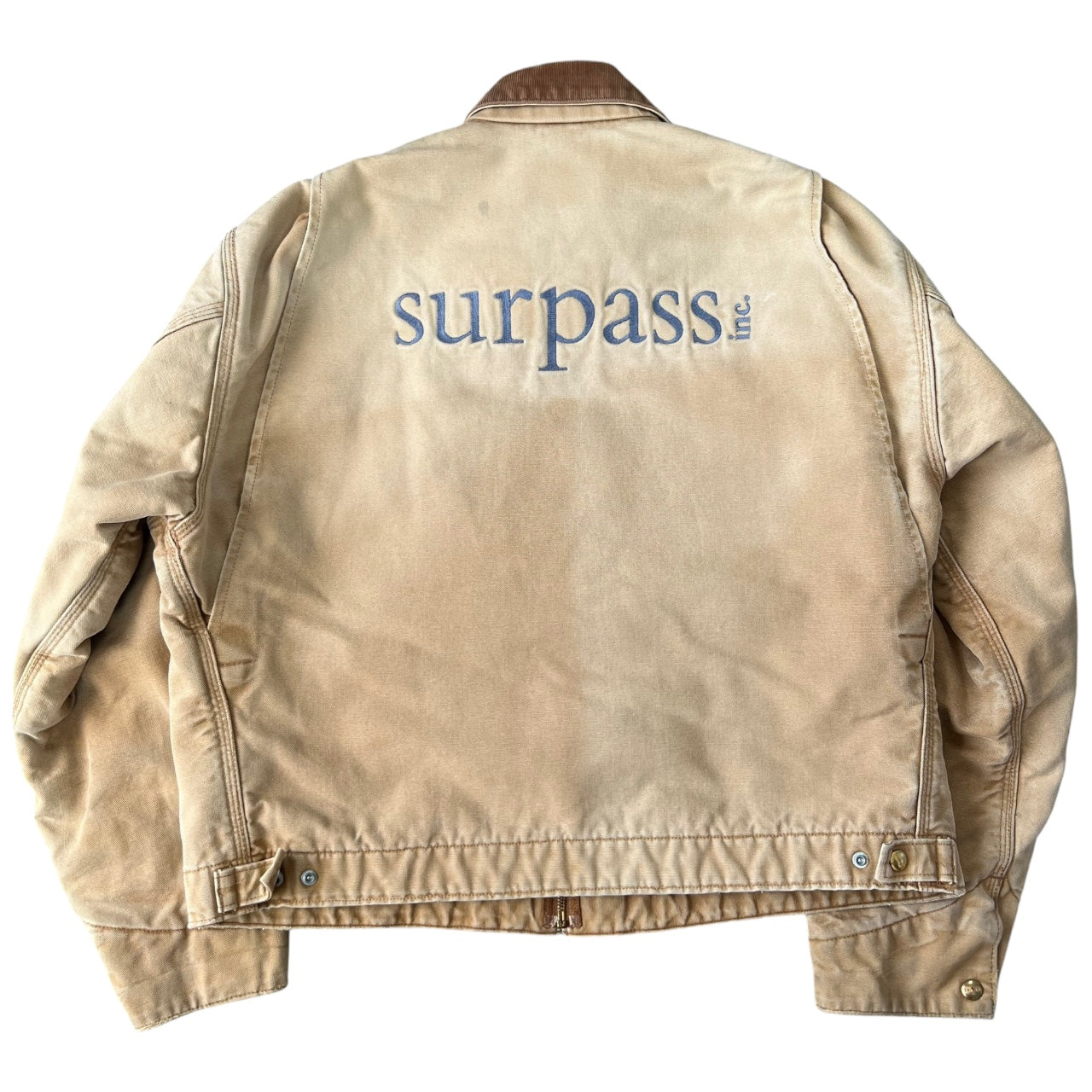 90s Carhartt Detroit Jacket J01 BRN Blanket Lined Men’s 48 Embroidered Logo Made in USA