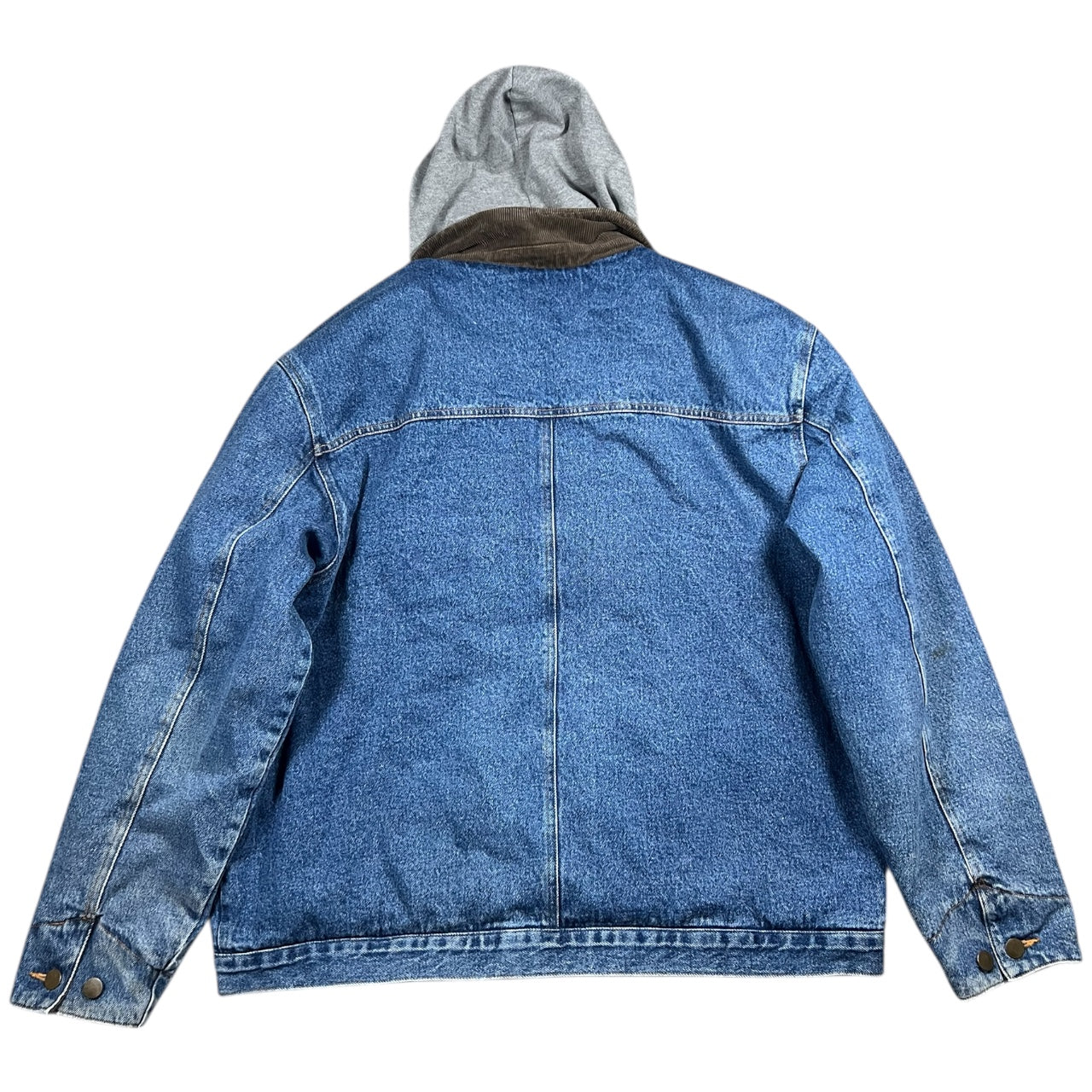 90s Lake N Trail Hooded Full Zip Denim Jacket Fleece Lined Men’s XL