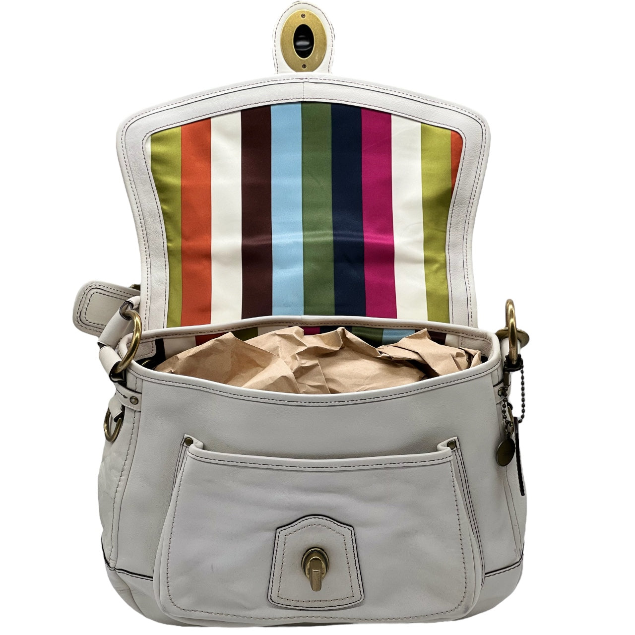 Coach 65th Anniversary Legacy Ali Shoulder Bag Ivory White 10329