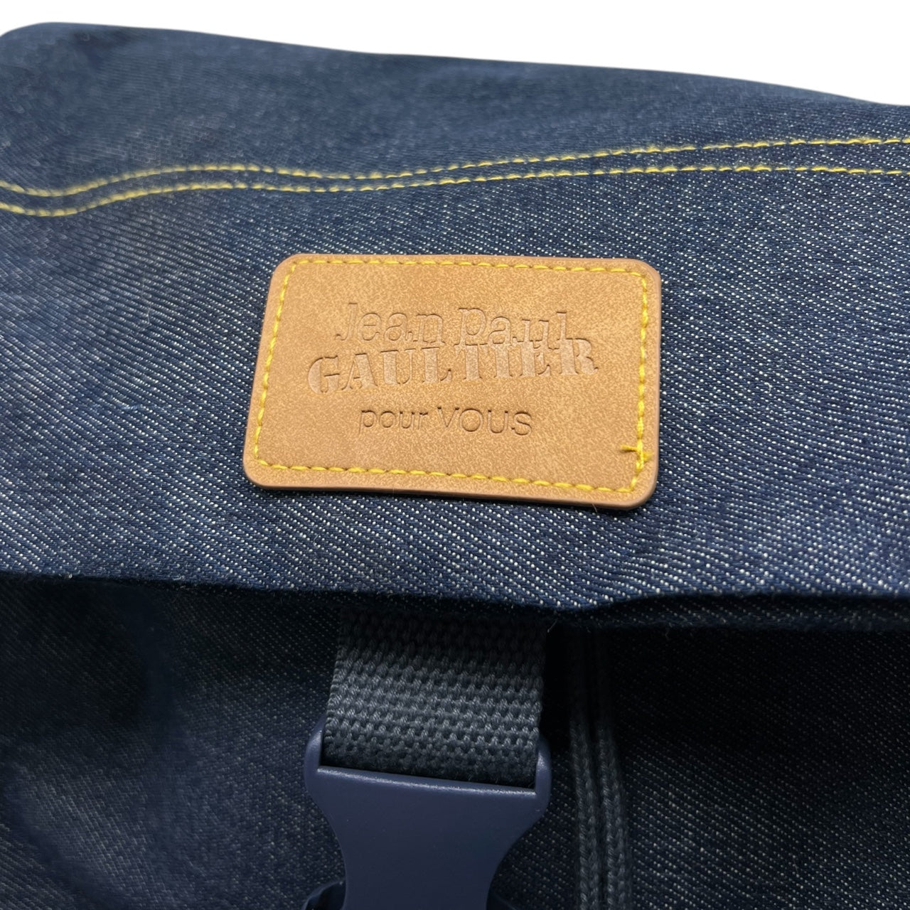 Jean Paul Gaultier Pour Vous Weekend Bag Denim Backpack Adjustable Straps