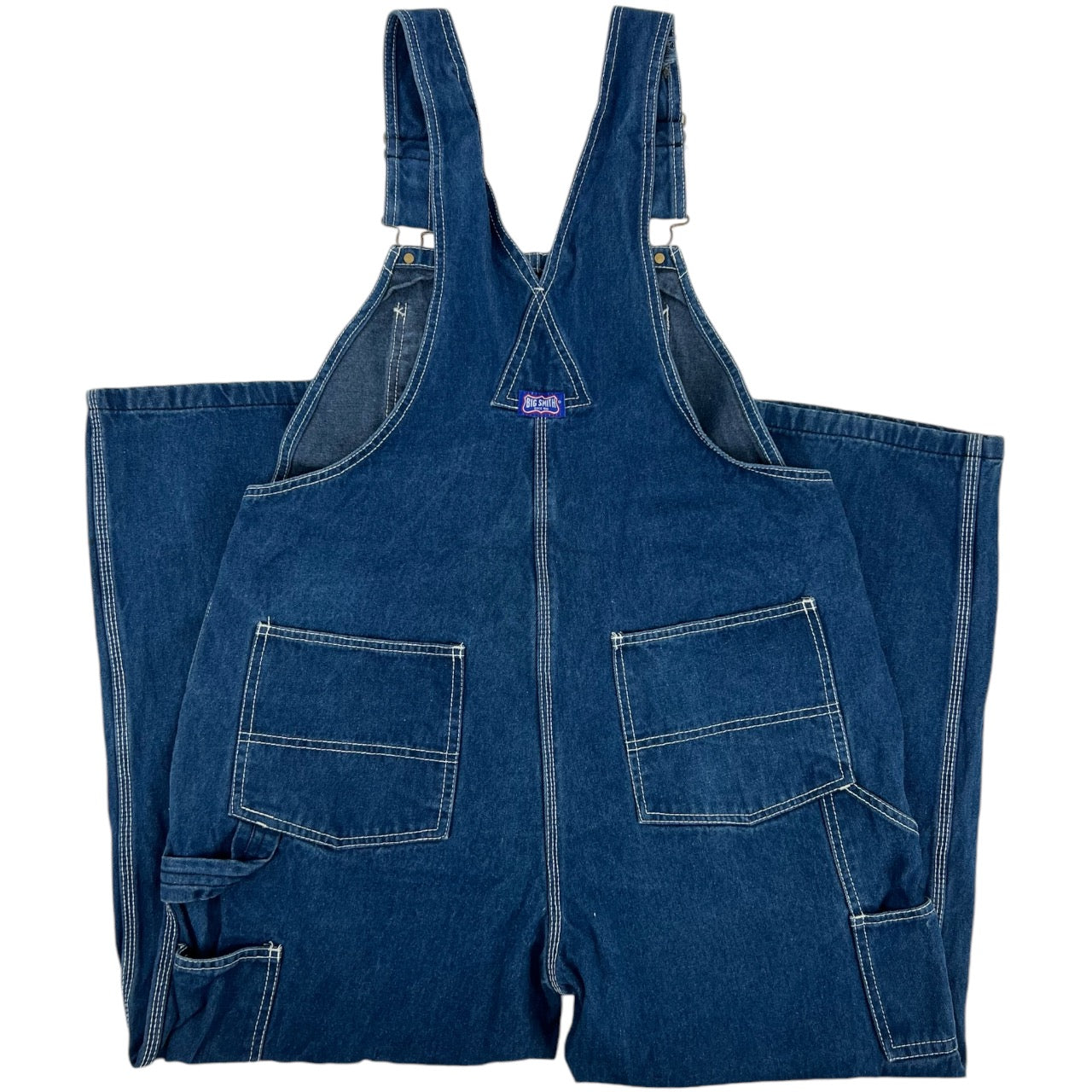 Big Smith Blue Denim Carpenter Bib Overalls Mens 38x30