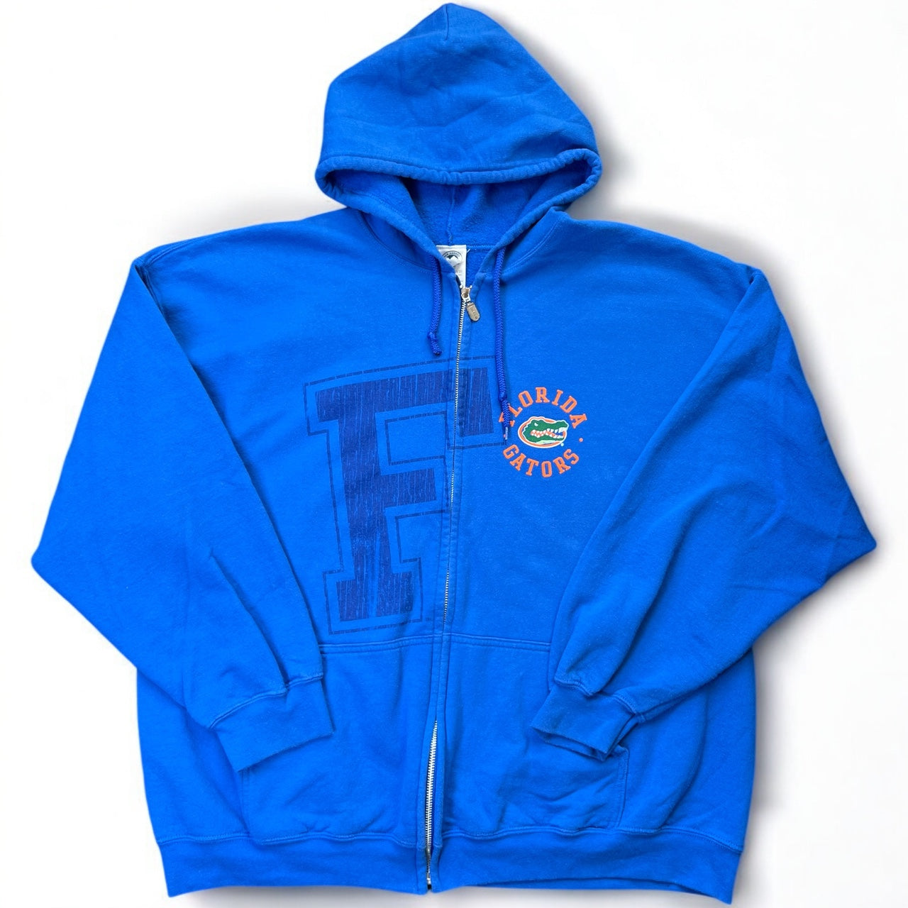 Y2K Florida Gators Blue Zip Up Hoodie Mens 2XL