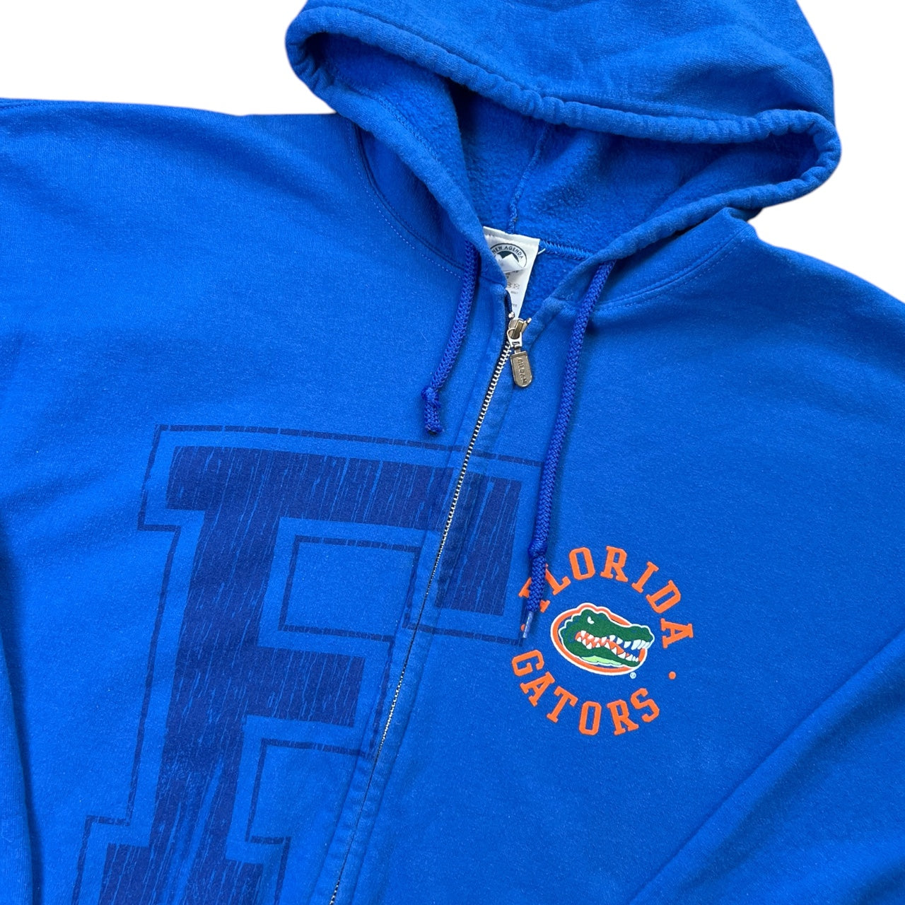 Y2K Florida Gators Blue Zip Up Hoodie Mens 2XL