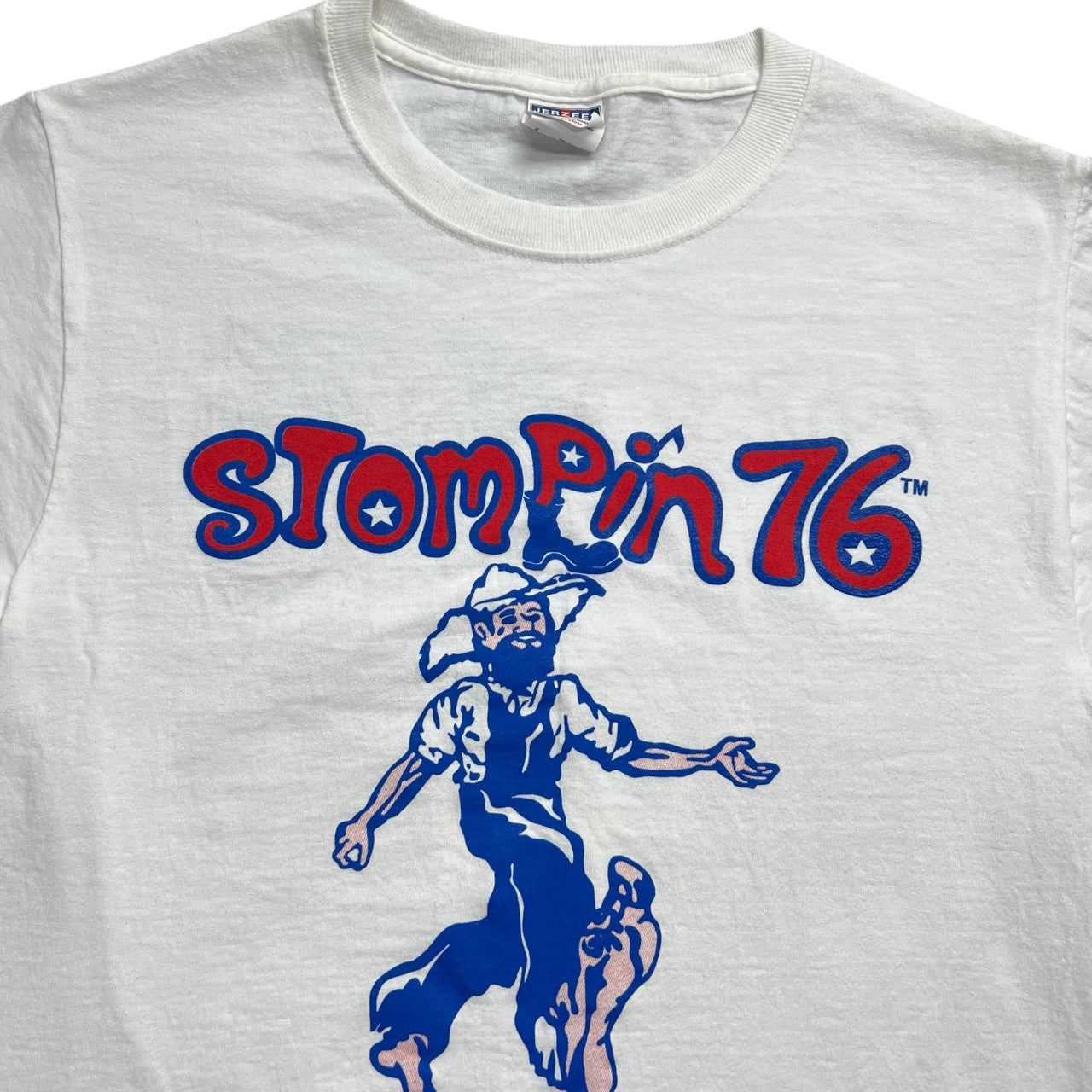 Vintage Y2K Stomping 76’ White Crewneck T Shirt Men’s Small