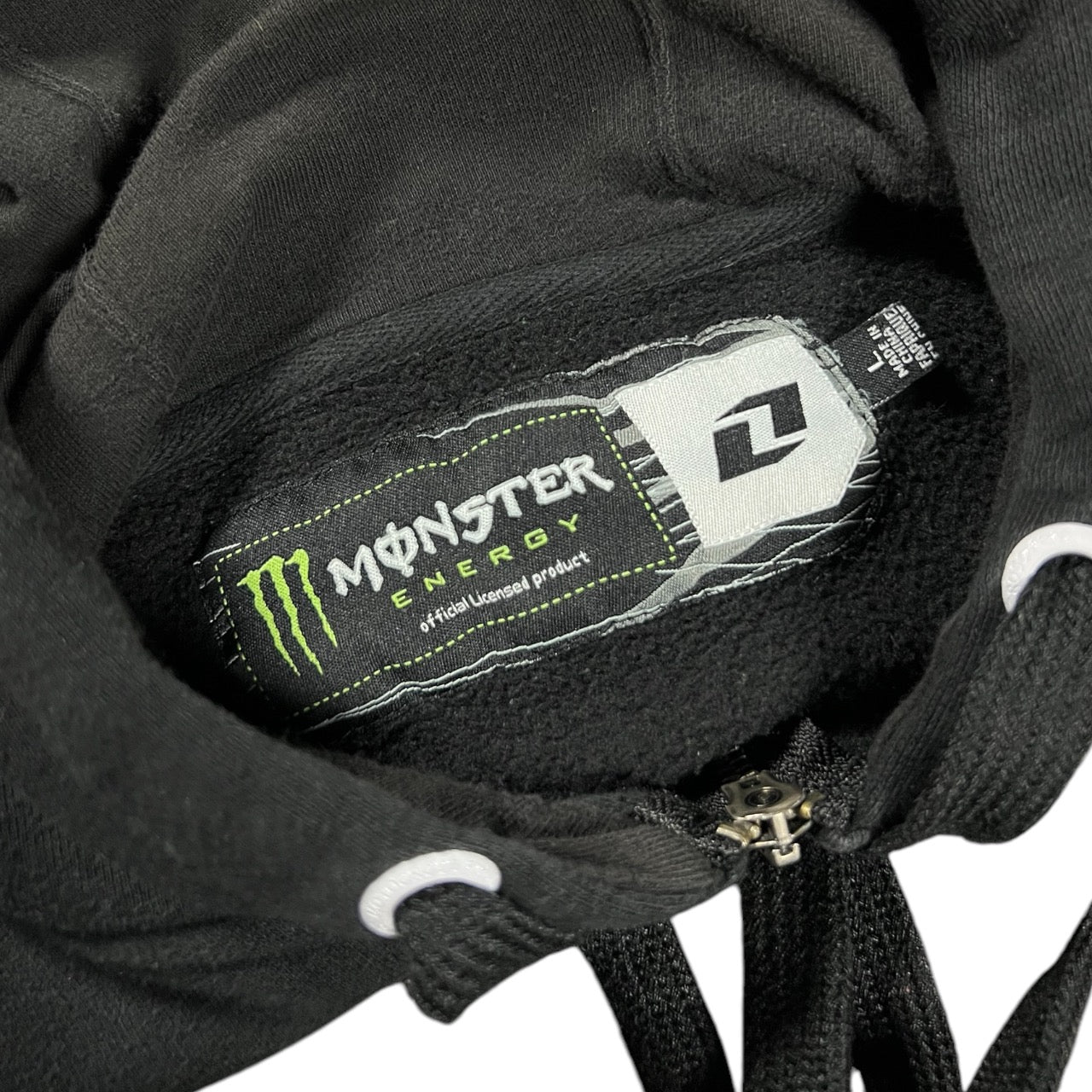 Y2K Monster Energy Full Zip Hoodie Mens Large Skater