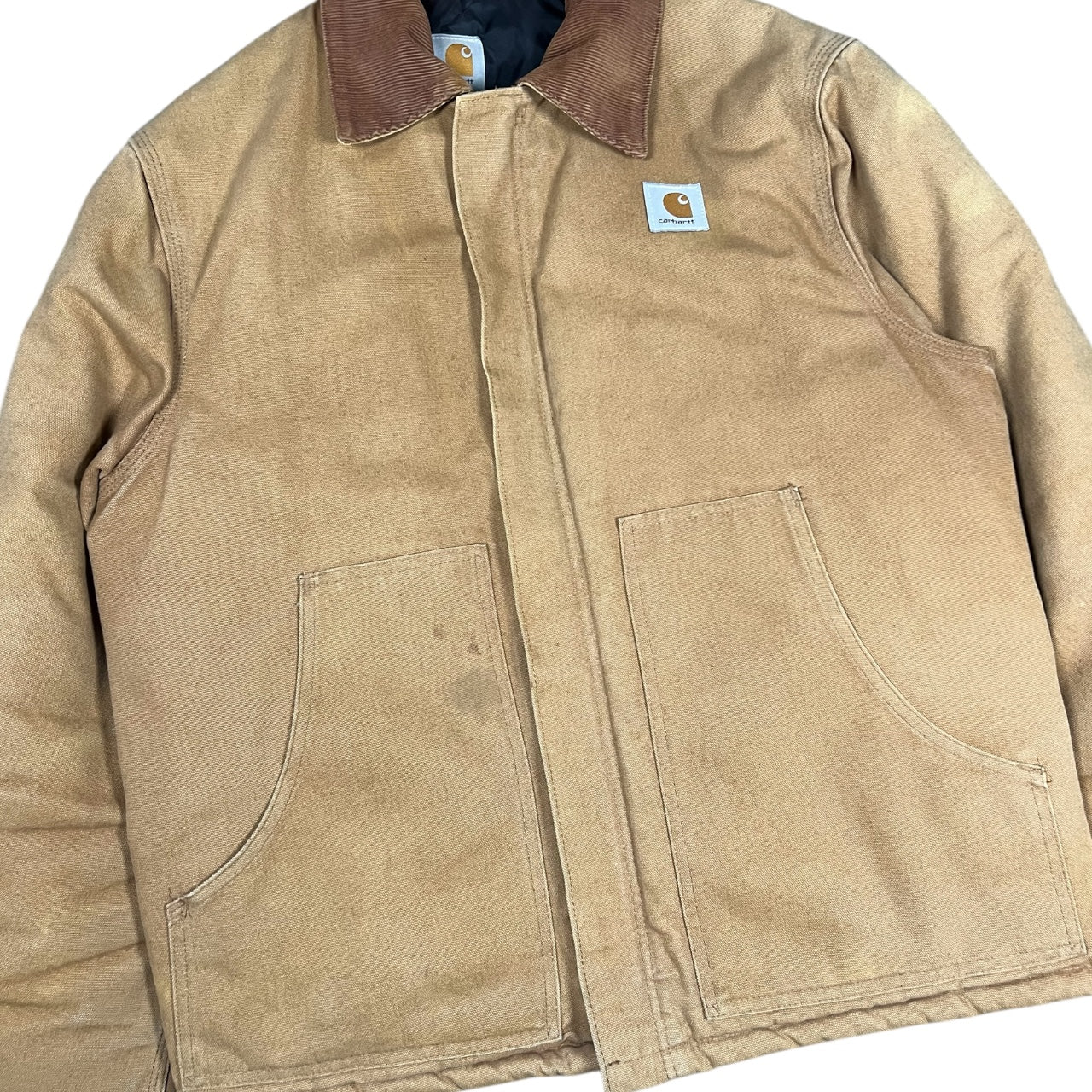 90s Carhartt Arctic Jacket J02 BRN Duck Canvas Quilted Lining Men’s 42/44 Made in USA