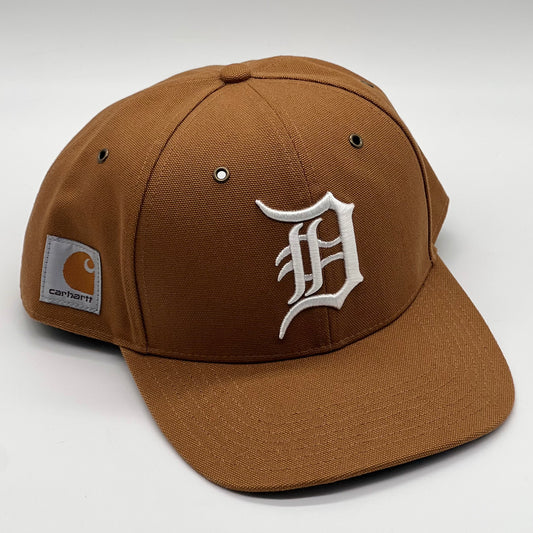 Detroit Tigers Carhartt 47 Brown Canvas Snapback Hat OSFA
