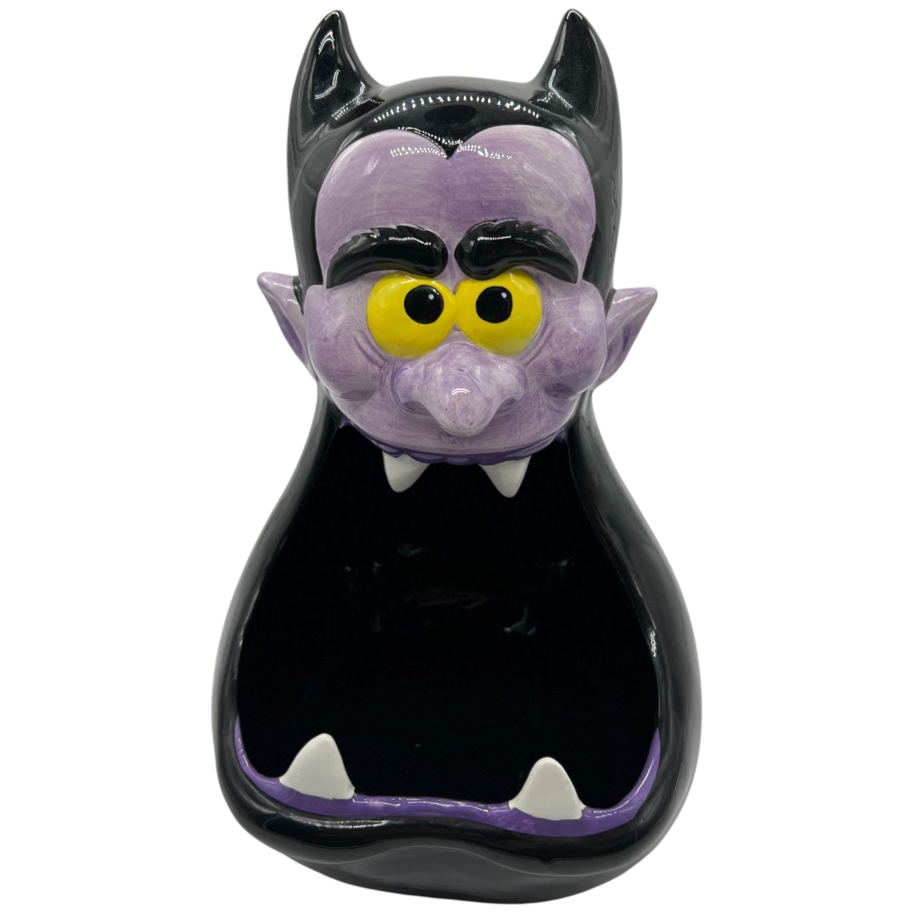 Vintage 2005 Count Dracula Halloween Ceramic Candy Dish