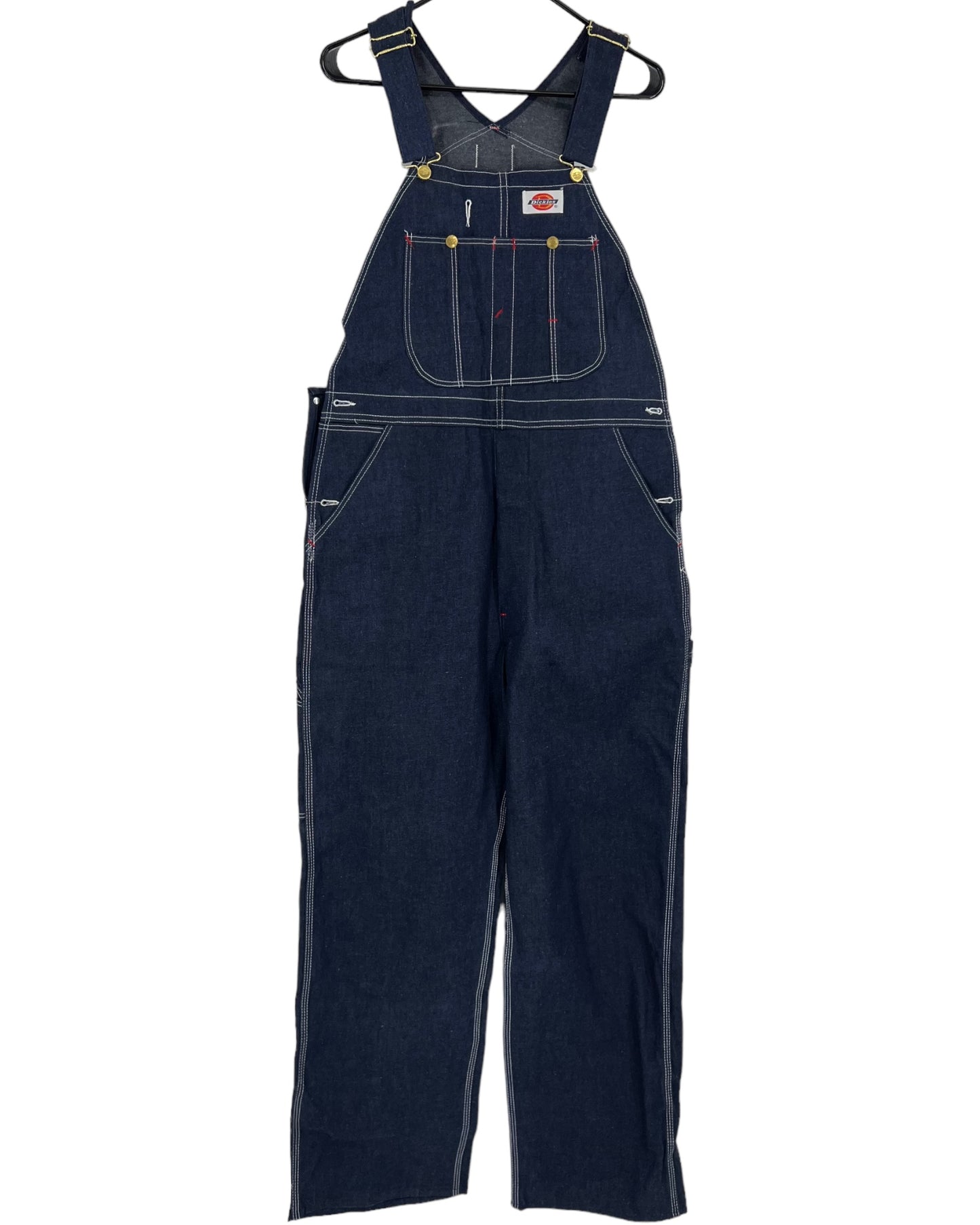 Vintage 1980s Dickies Blue Jean Bib Overalls Made in Belize 36x32