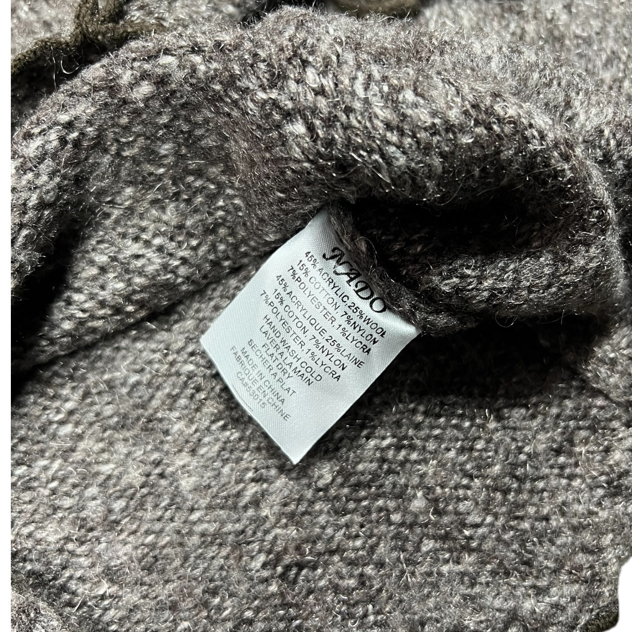 90s Y2K Nado Brown Asymmetrical Cardigan Velvet Belt Women’s Small Acrylic Wool Blend