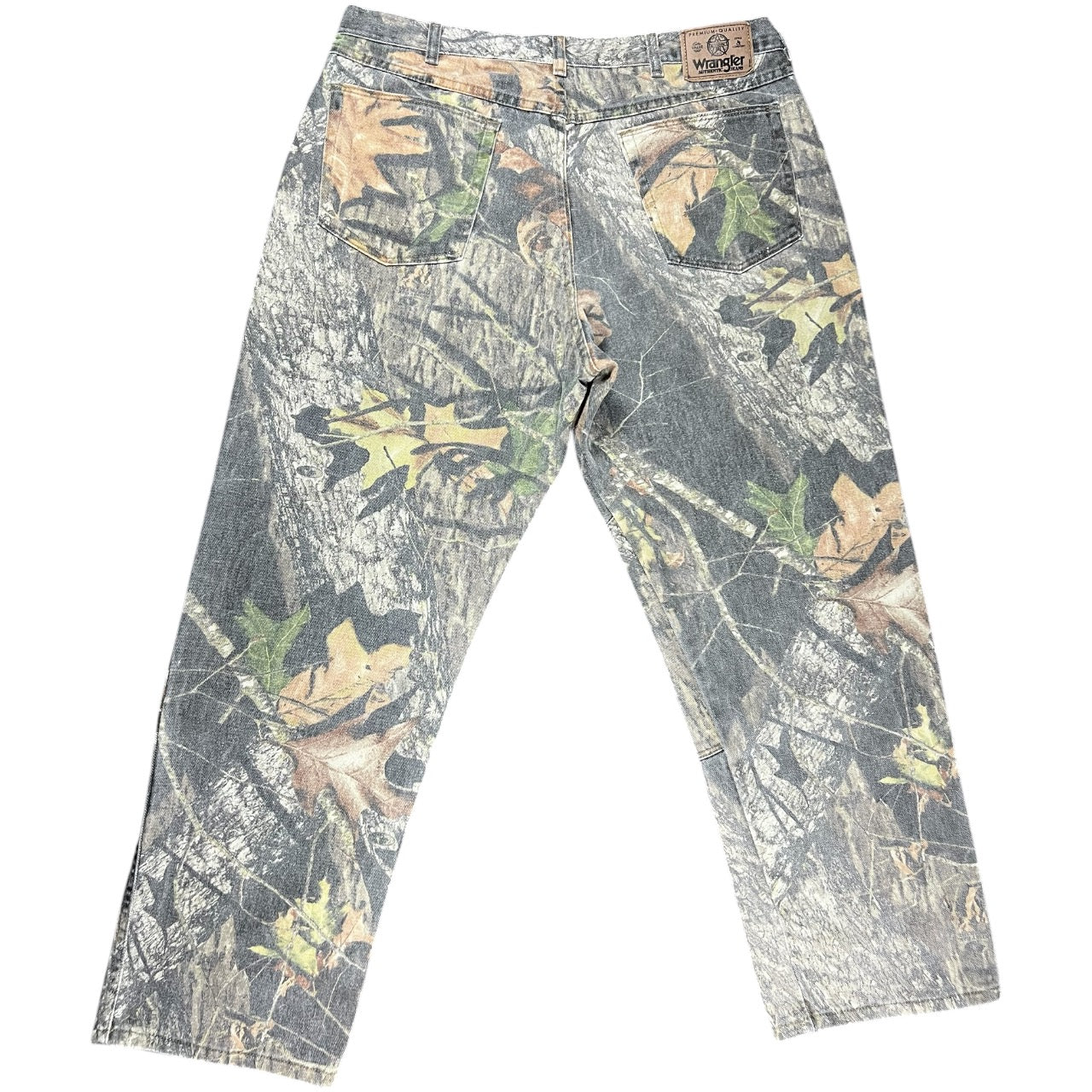 Vintage 90s Y2K Wrangler Camo Double Knee Pants Realtree Mossy Oak Mens 38x30