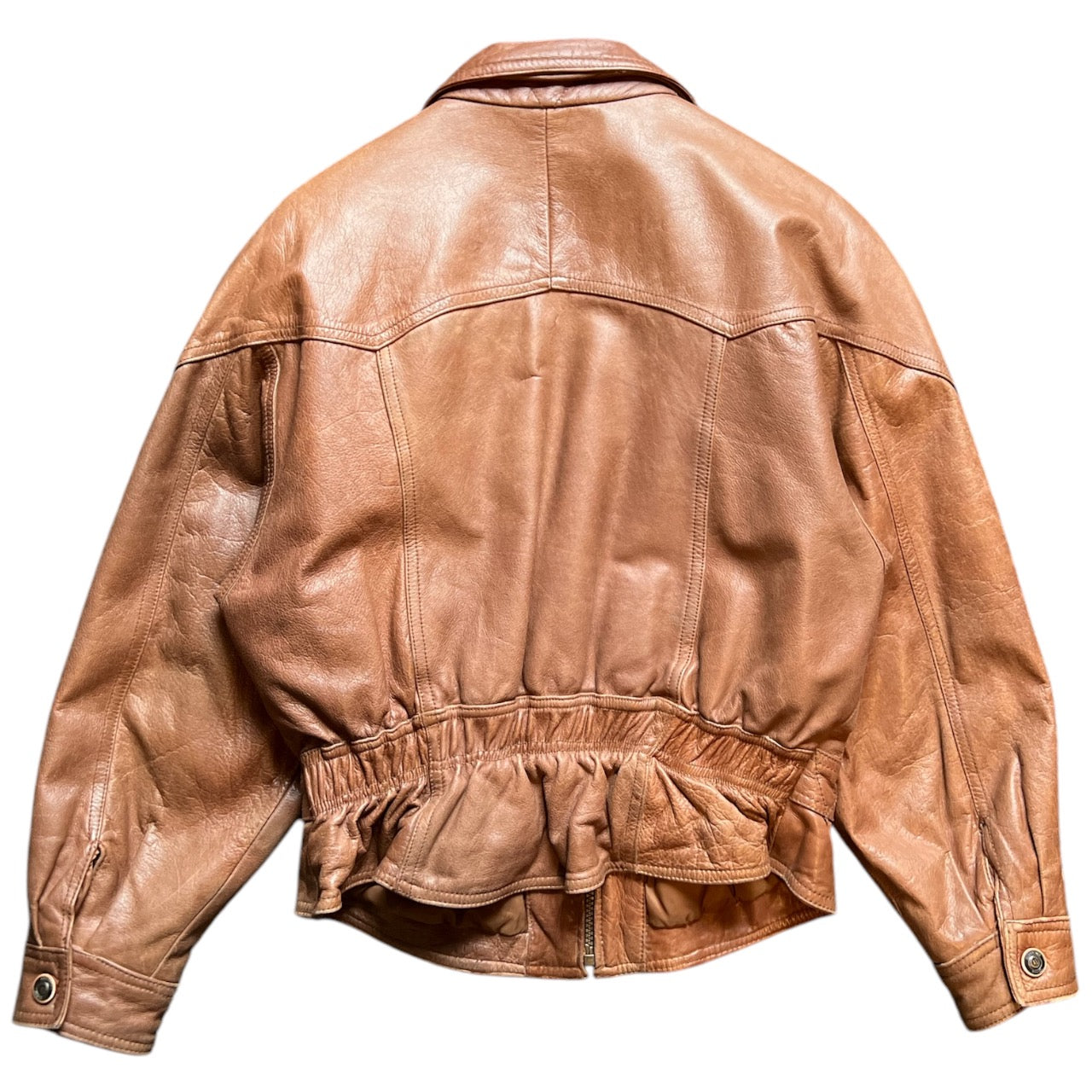 Vintage Wilson’s Leather Adventure Bound Light Brown Leather Bomber Jacket Womens S