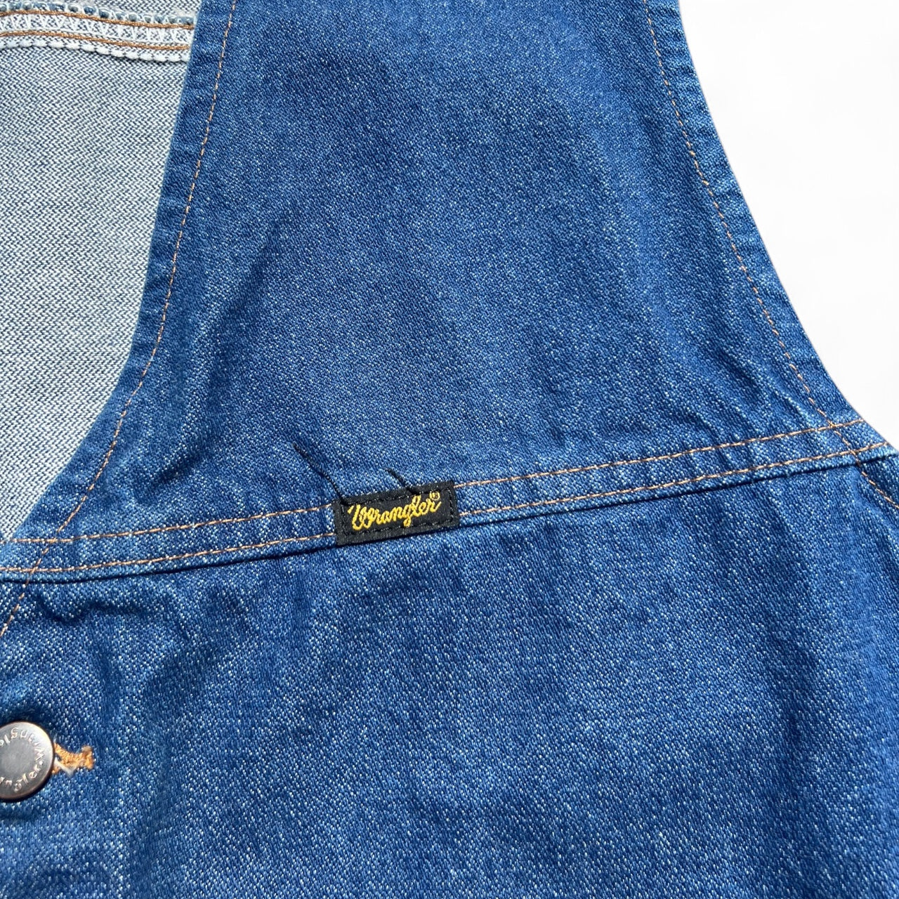 90s Wrangler Western Cowboy Cut Blue Denim Vest Men’s 2XL