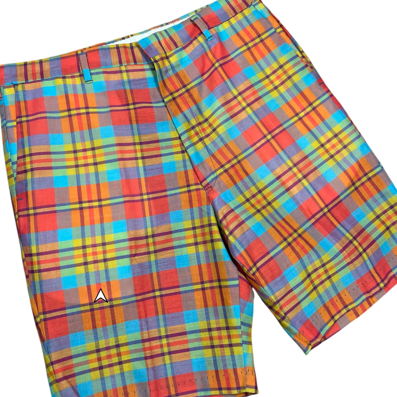 Vintage 60s 70s Retro High Rise Plaid Shorts Permanent Press Mens M