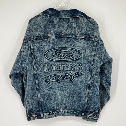 Vintage Ford Motorcraft Racing Acid Wash Denim Jacket USA made Men’s M