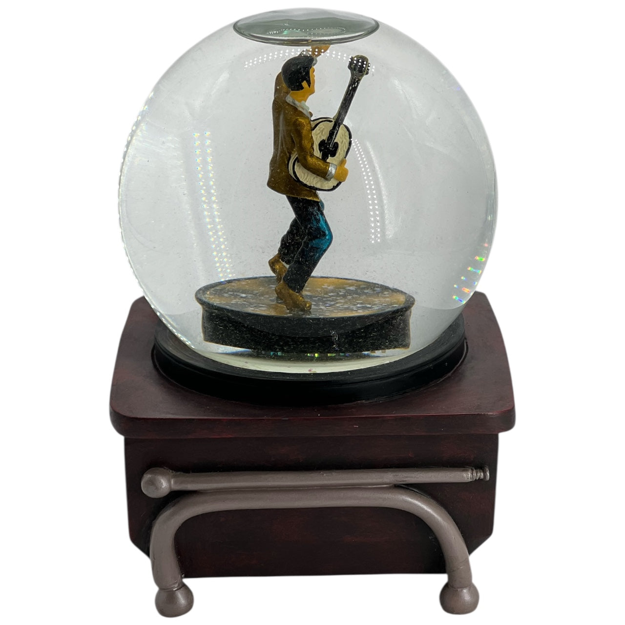 1999 Vandor Elvis Presley Musical Snowglobe All Shook Up Rotating Elvis 6”