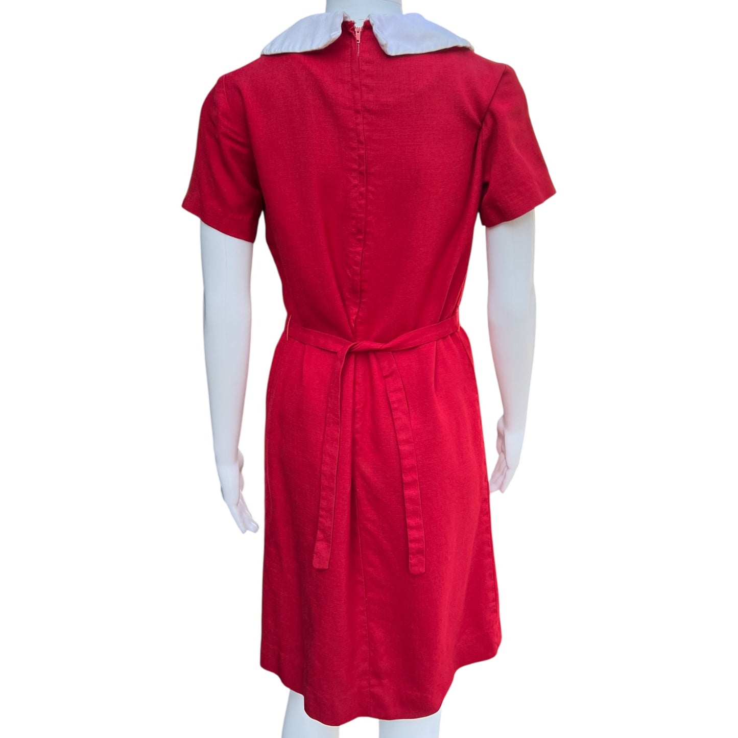 60s Mod Peter Pan Collar Burgundy Red Knee Length Dress Women's Medium Higgs Vintage 60s Mod Peter Pan Collar Burgundy Red Knee Length Dress Women's Medium Higgs Vintage