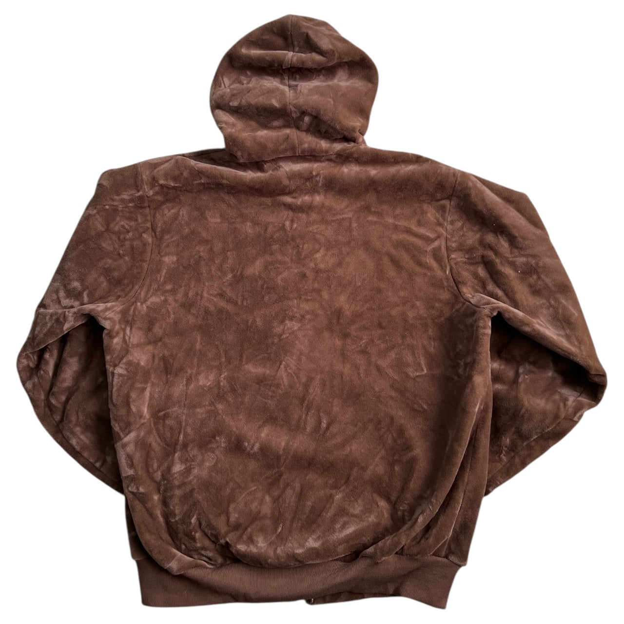 90s Carhartt Brown Velvet Velour Zip Up Hoodie Men’s Large Made in USA