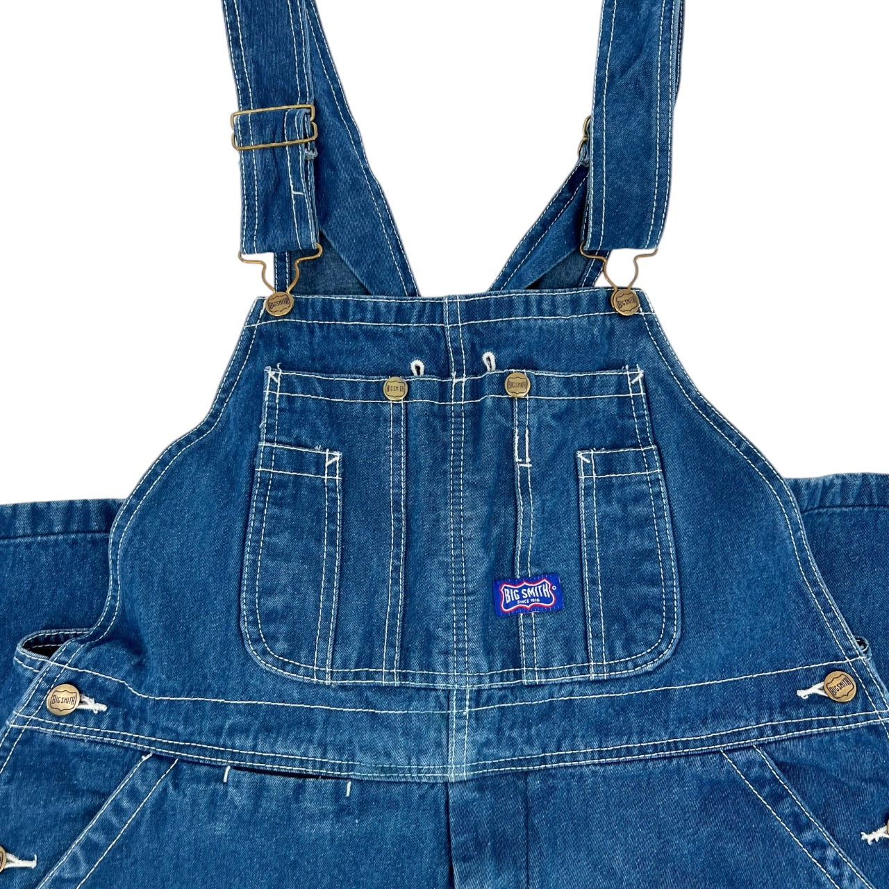 Big Smith Blue Denim Carpenter Bib Overalls Mens 38x30