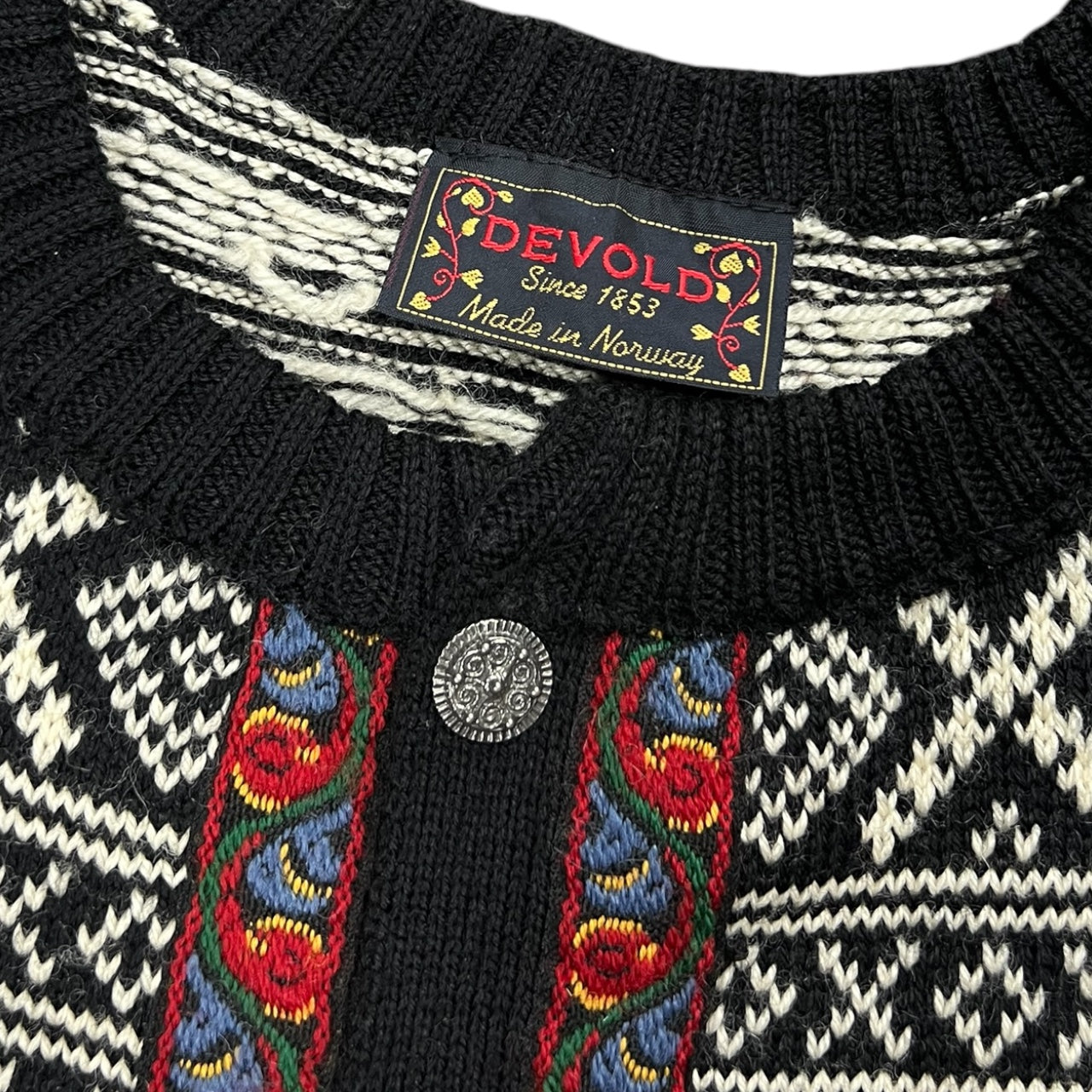 Vintage Devold Norwegian 100% Wool Sweater Vest Mens Small