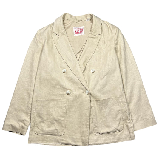 Levi’s Biege Linen Cotton Blend Blazer Double Breasted Men’s Large