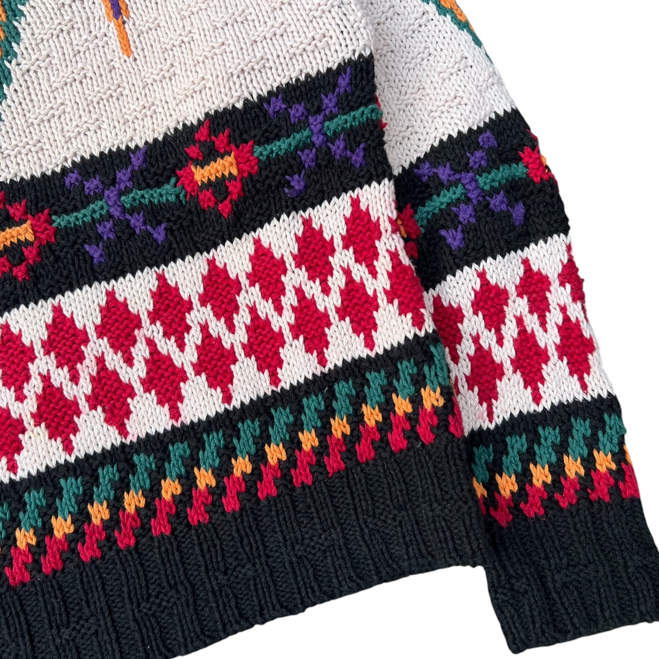 90s Woolrich Southwestern Aztec Sweater Women’s Medium Ramie Cotton