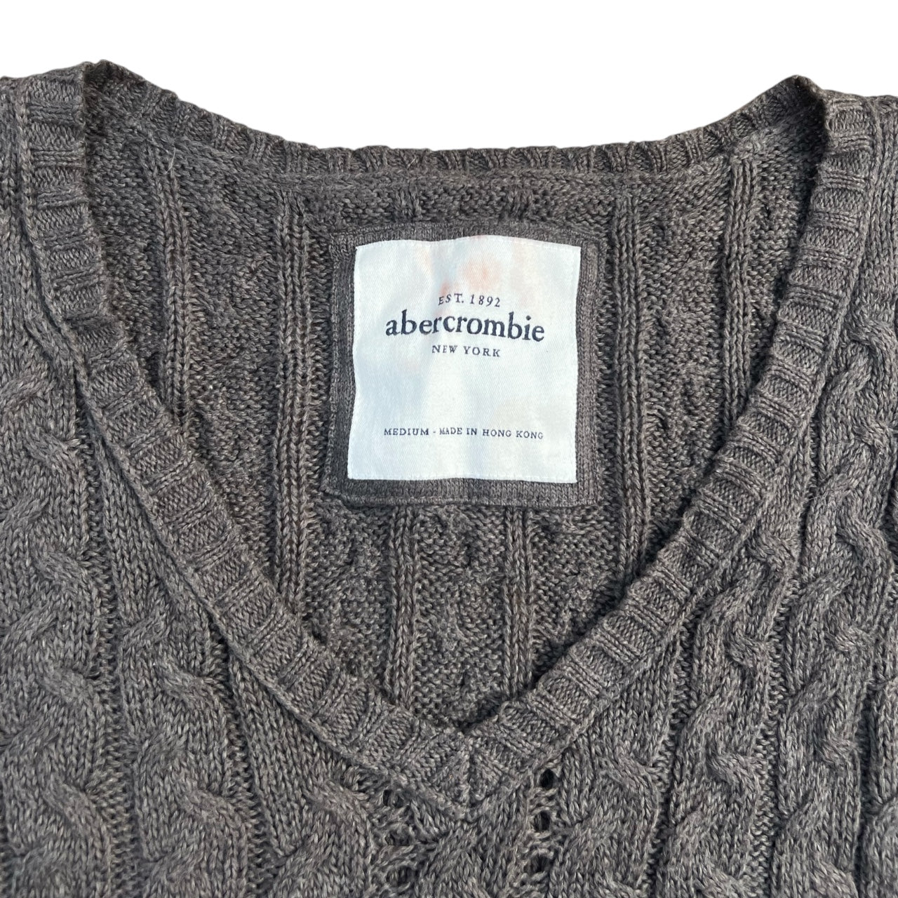 Y2K Abercrombie & Fitch Gray Knit Babydoll Top Short Sleeve