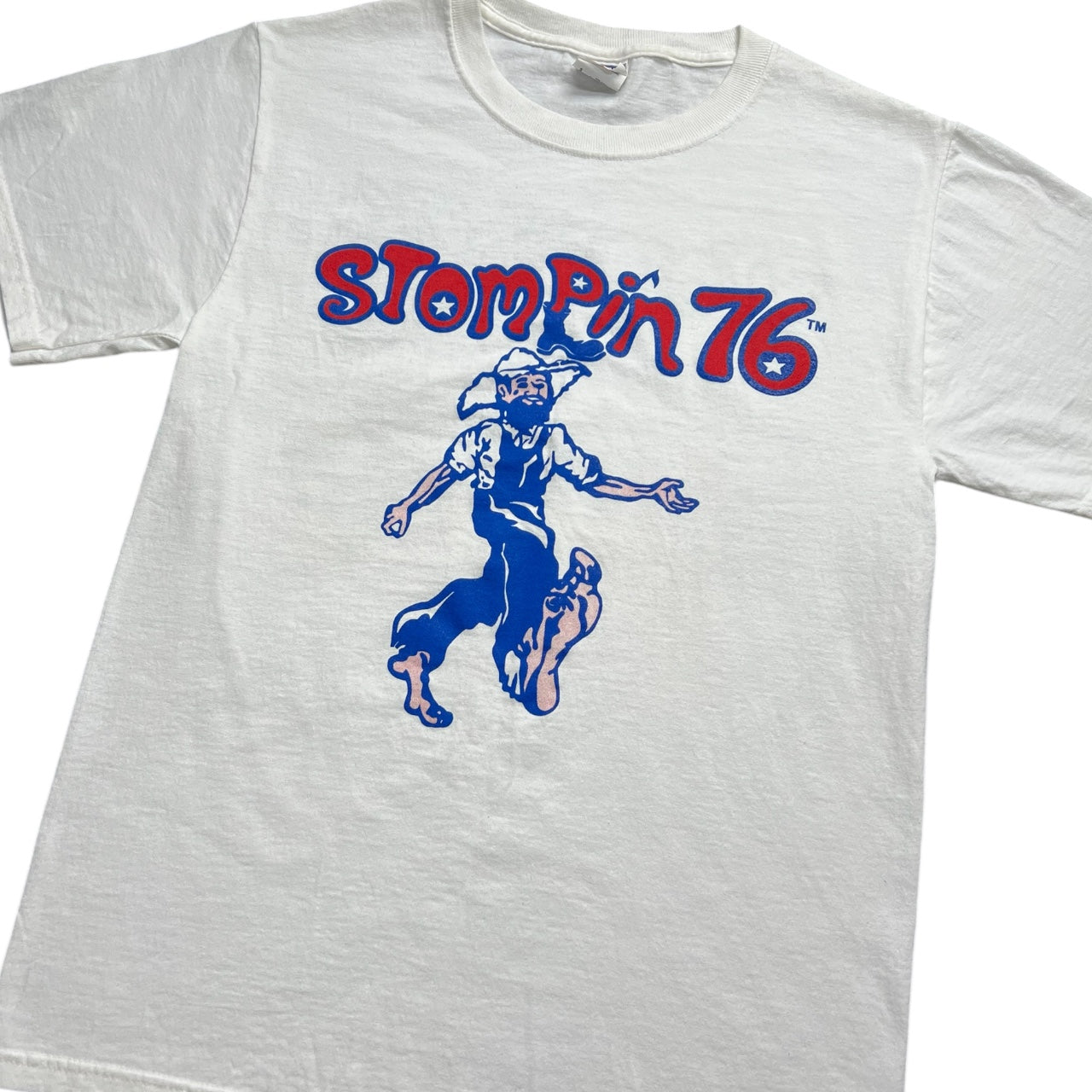 Vintage Y2K Stomping 76’ White Crewneck T Shirt Men’s Small