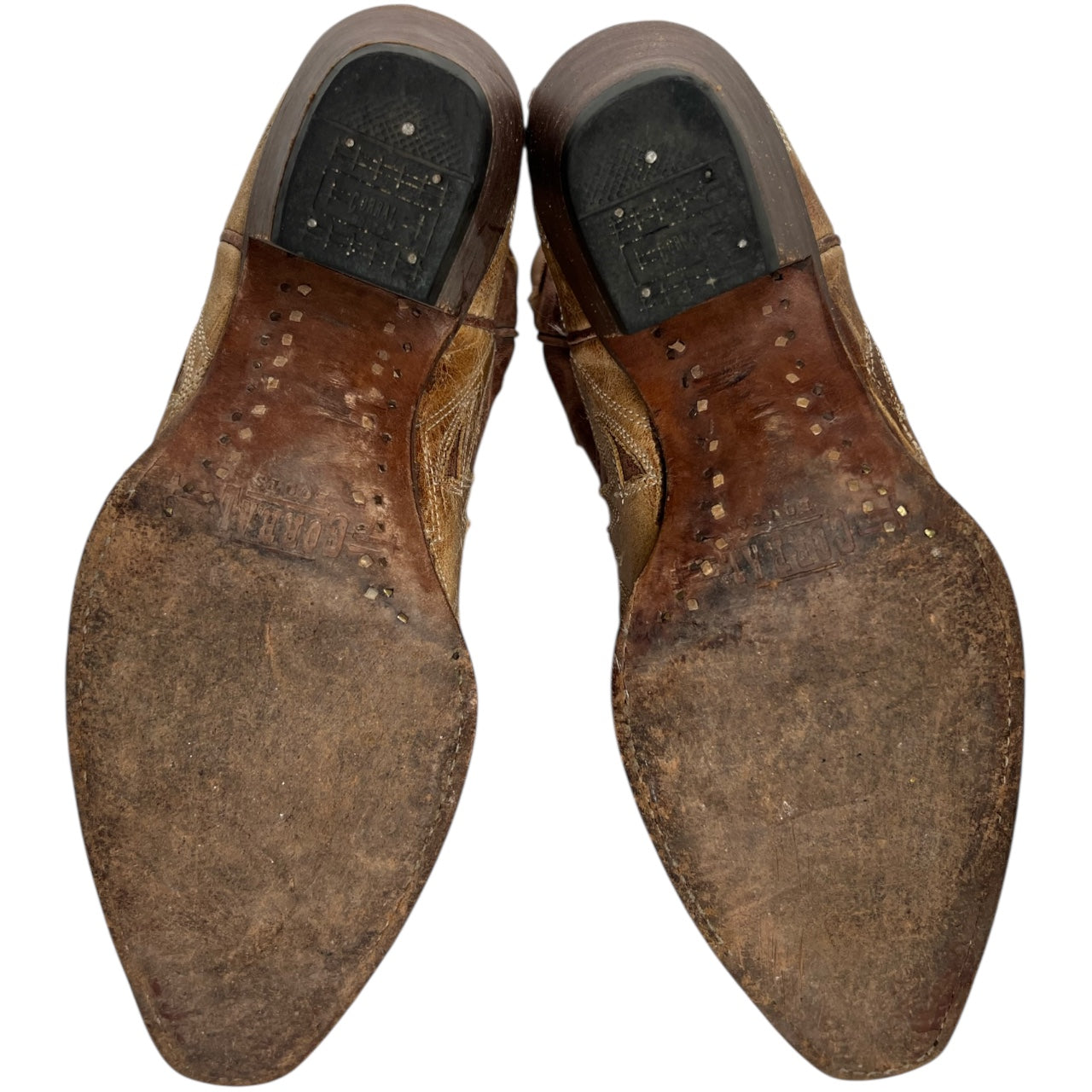Corral Women’s Crackle Distressed Antique Finish Saddle Cowboy Boots Western Size 8M R2227 Made in Mexico