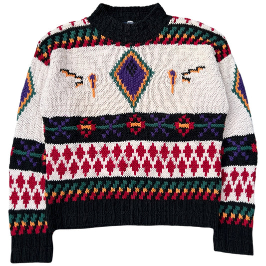 90s Woolrich Southwestern Aztec Sweater Women’s Medium Ramie Cotton